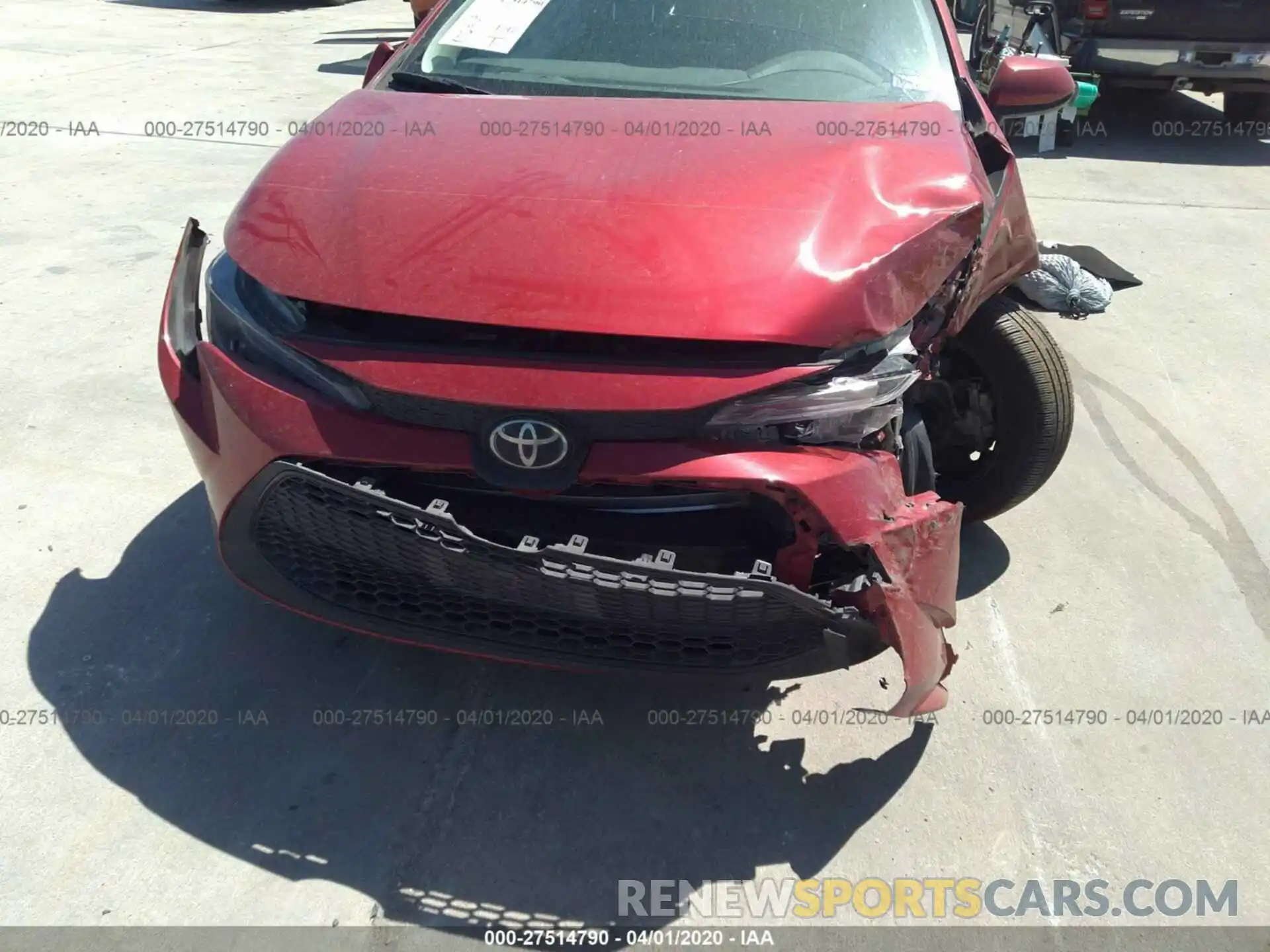 6 Photograph of a damaged car JTDEPRAE6LJ042705 TOYOTA COROLLA 2020