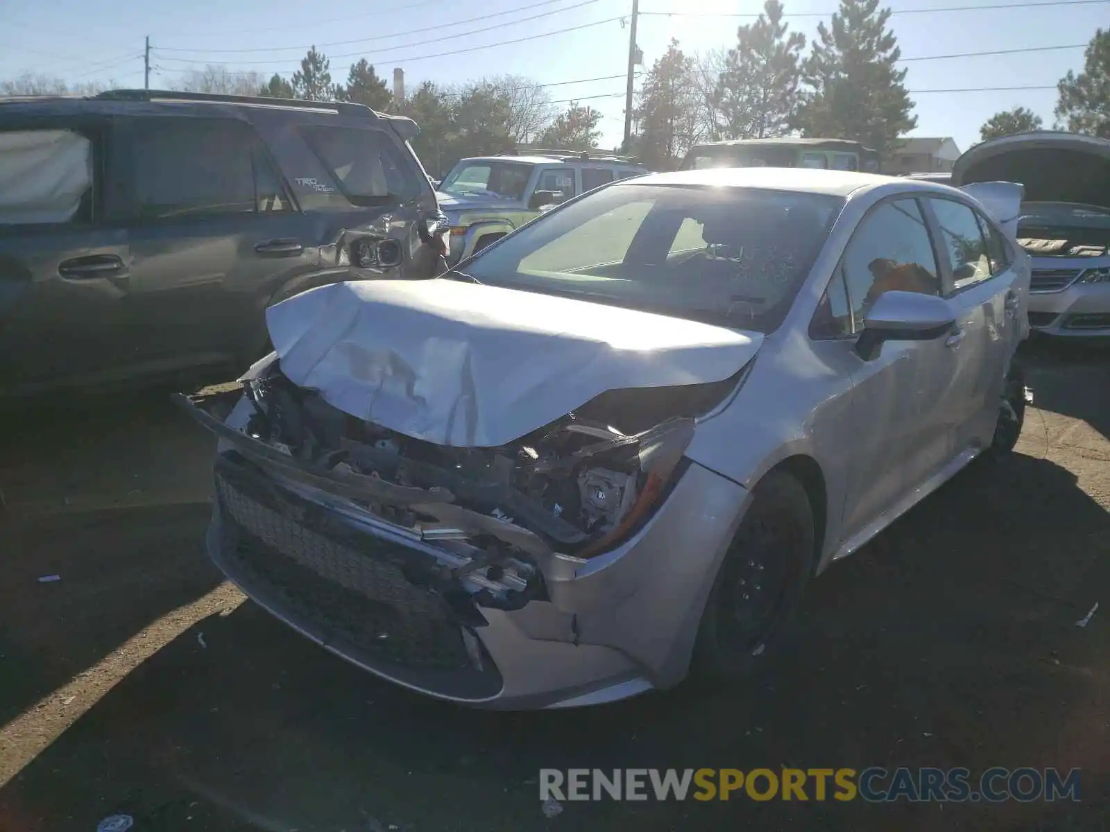 2 Photograph of a damaged car JTDEPRAE6LJ043014 TOYOTA COROLLA 2020