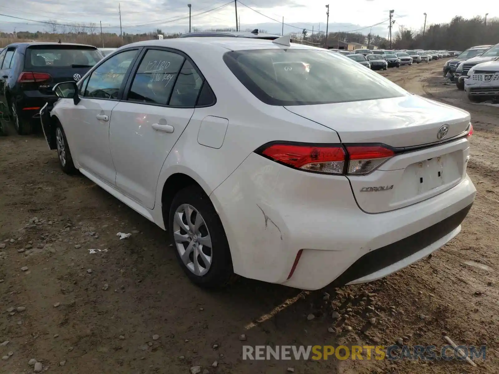 3 Photograph of a damaged car JTDEPRAE6LJ043045 TOYOTA COROLLA 2020