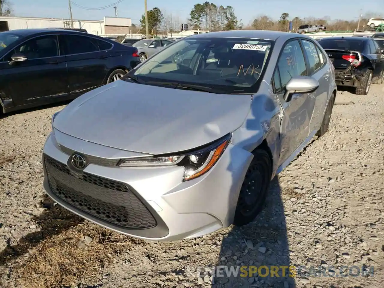 2 Photograph of a damaged car JTDEPRAE6LJ043420 TOYOTA COROLLA 2020