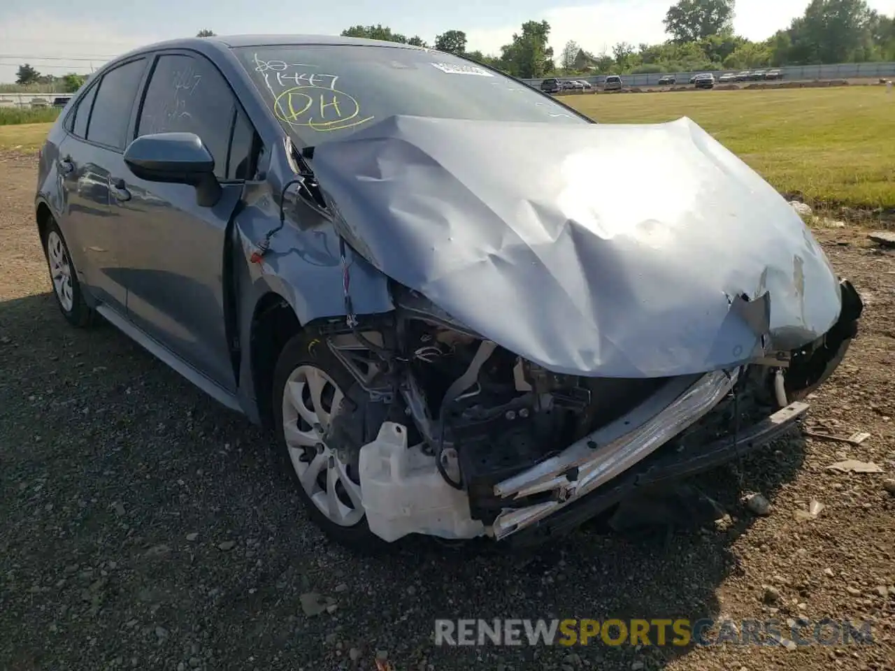 1 Photograph of a damaged car JTDEPRAE6LJ043613 TOYOTA COROLLA 2020