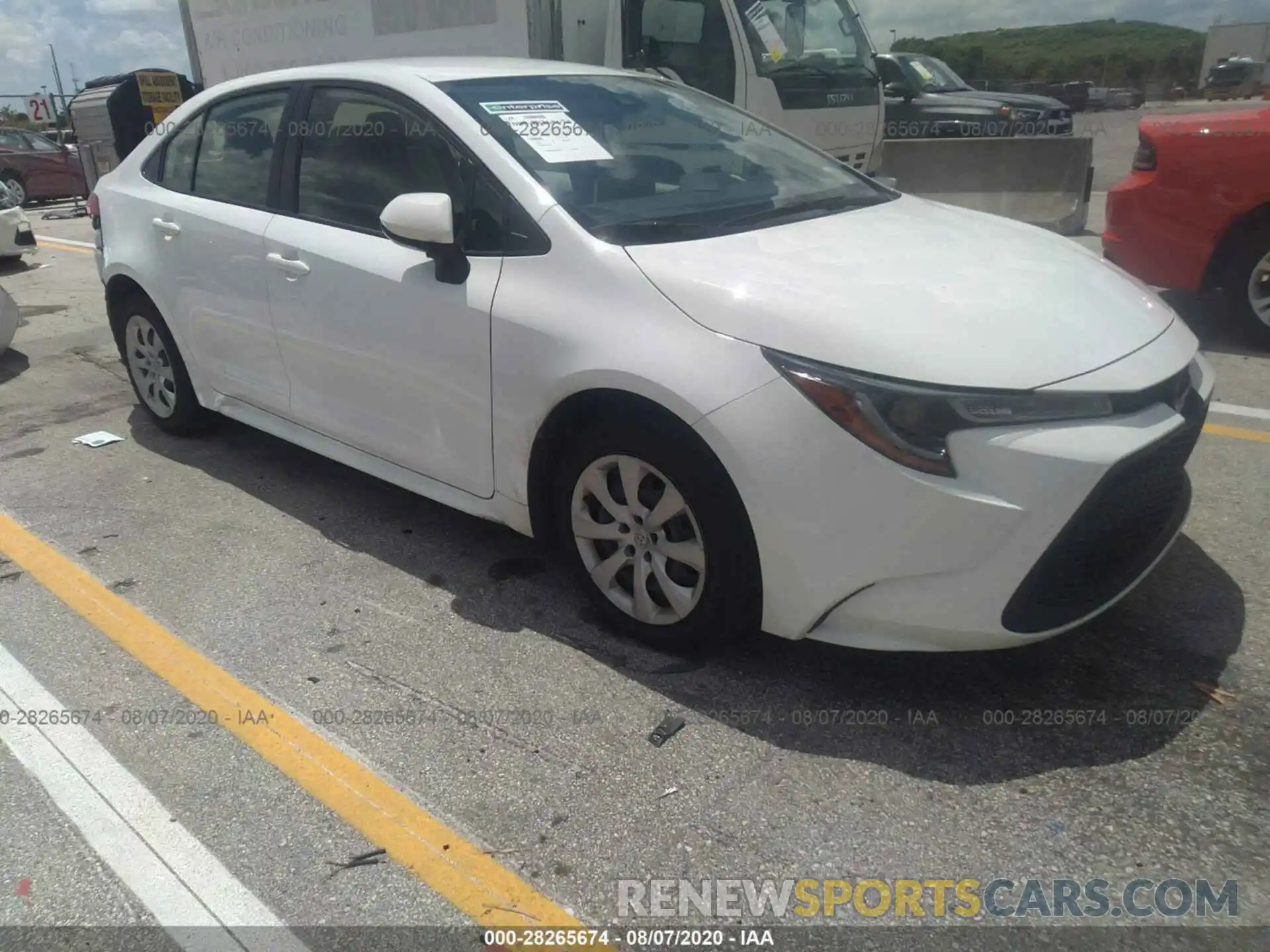 1 Photograph of a damaged car JTDEPRAE6LJ043921 TOYOTA COROLLA 2020