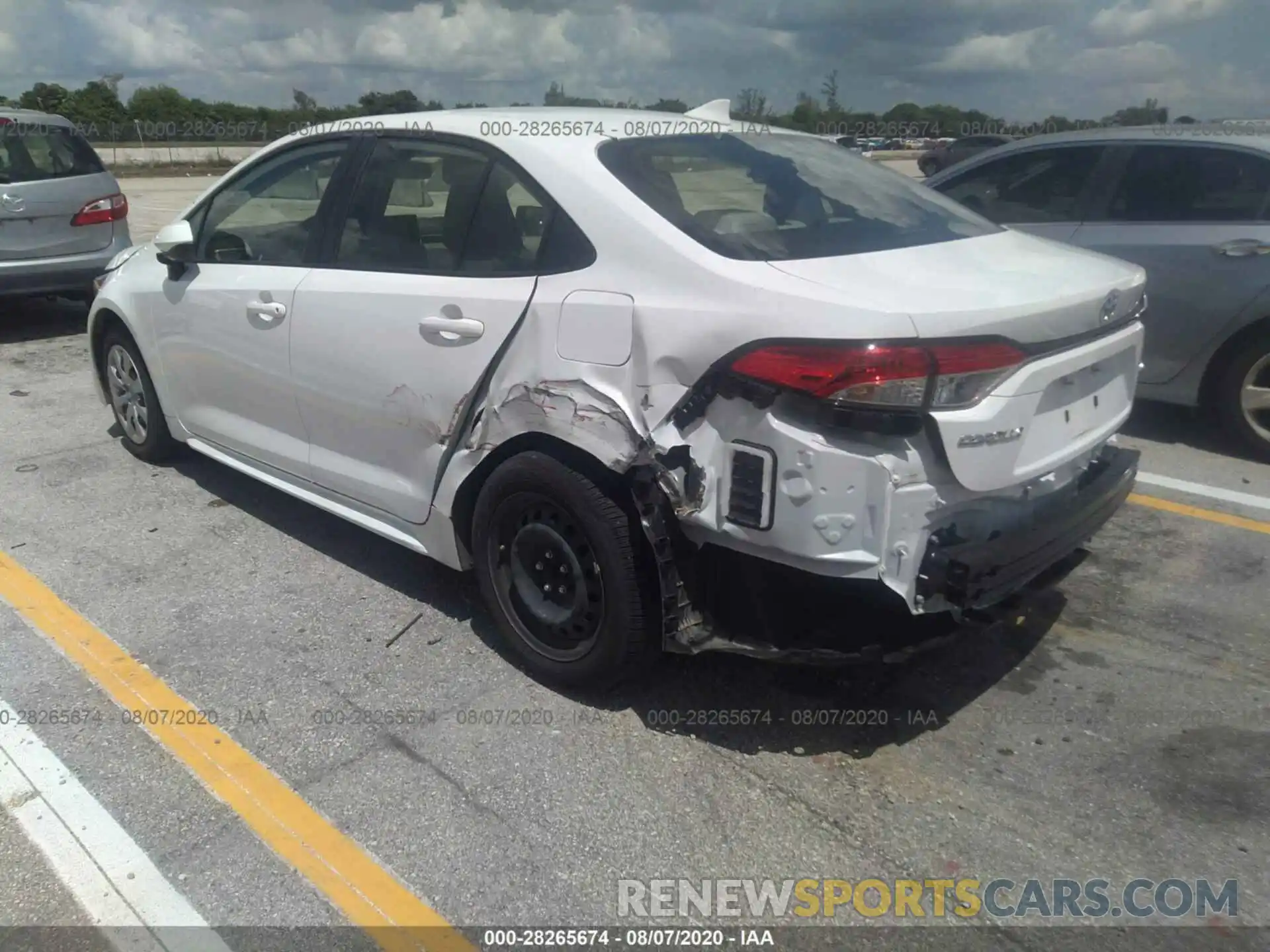 3 Photograph of a damaged car JTDEPRAE6LJ043921 TOYOTA COROLLA 2020