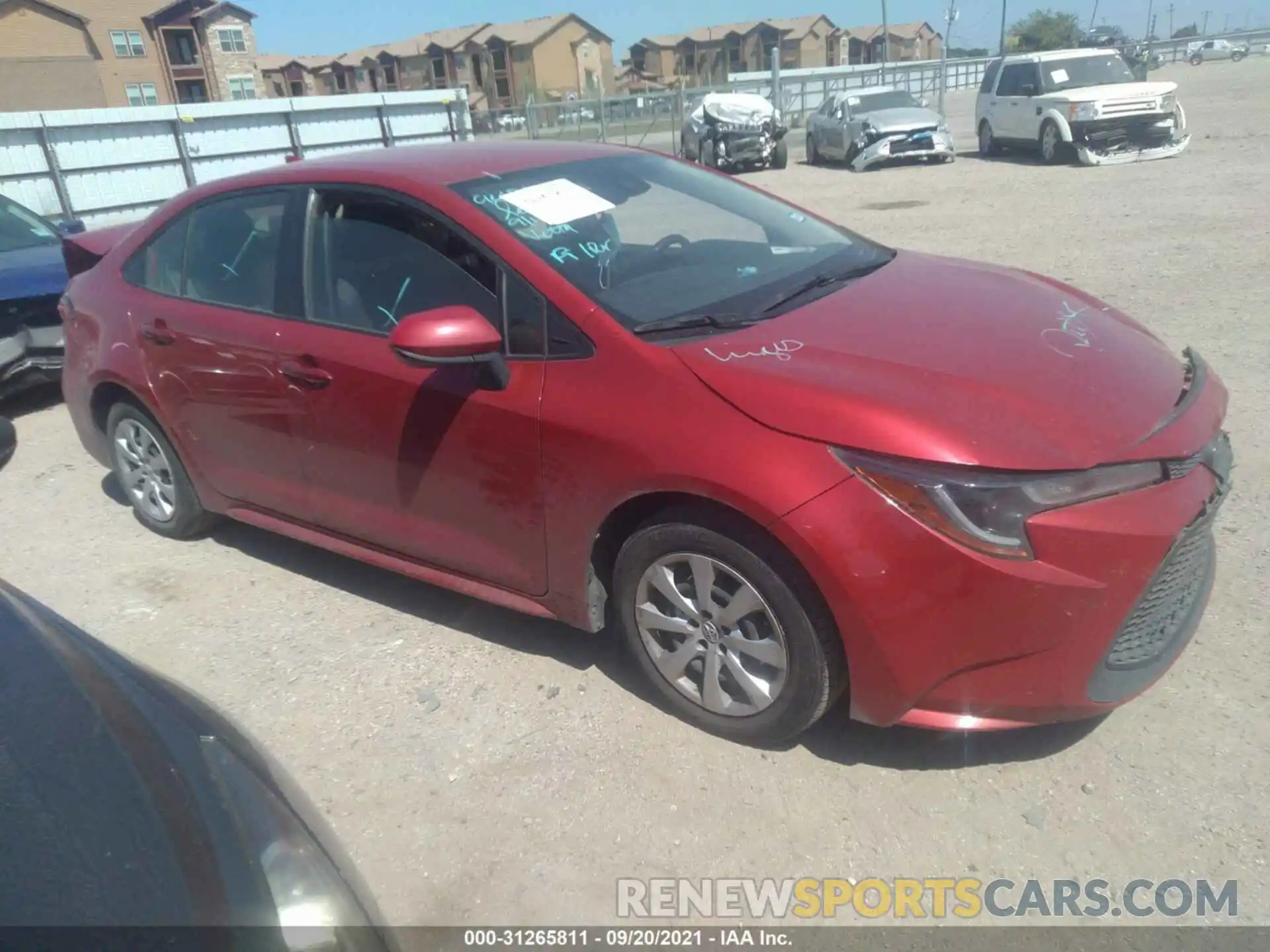 1 Photograph of a damaged car JTDEPRAE6LJ044051 TOYOTA COROLLA 2020