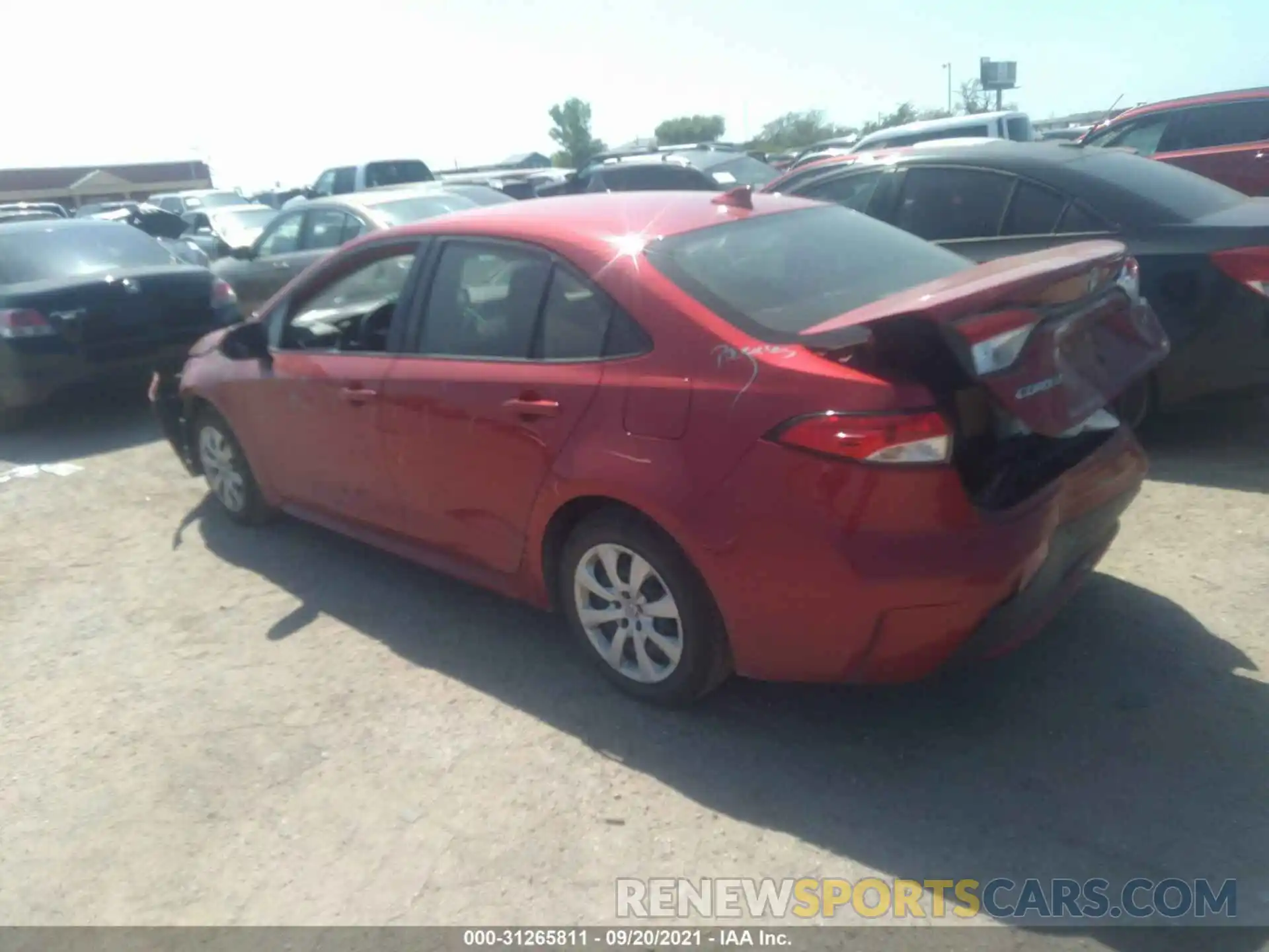 3 Photograph of a damaged car JTDEPRAE6LJ044051 TOYOTA COROLLA 2020