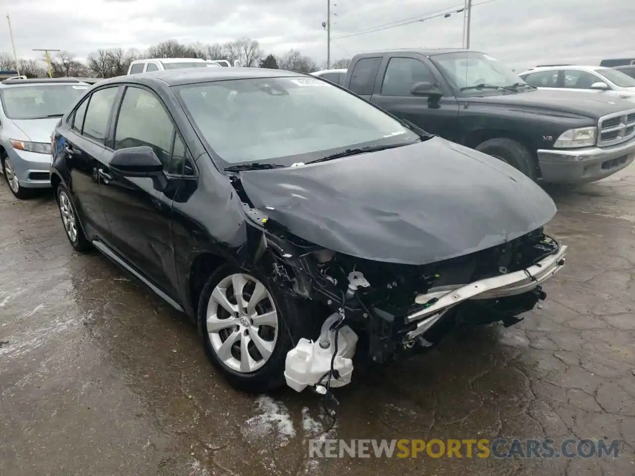 1 Photograph of a damaged car JTDEPRAE6LJ044180 TOYOTA COROLLA 2020