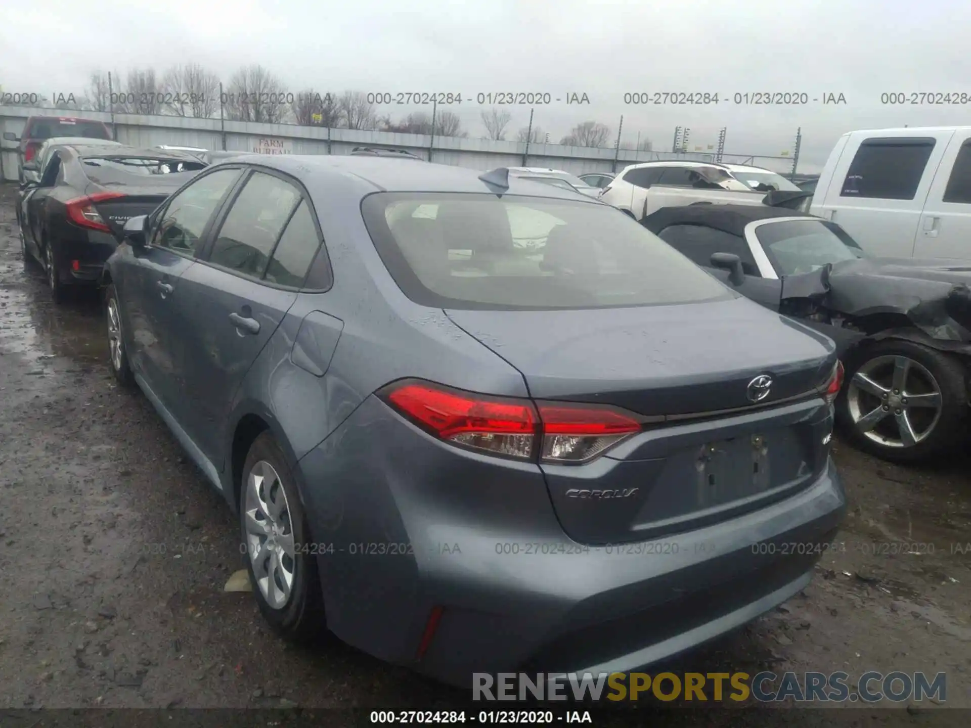 3 Photograph of a damaged car JTDEPRAE6LJ044325 TOYOTA COROLLA 2020