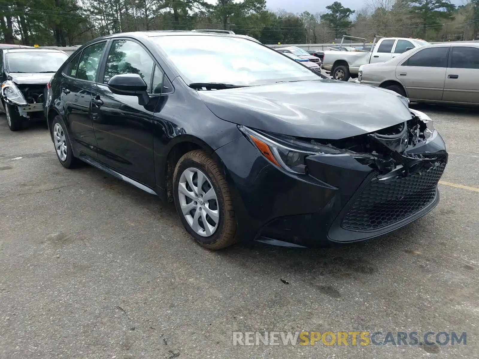 1 Photograph of a damaged car JTDEPRAE6LJ044597 TOYOTA COROLLA 2020