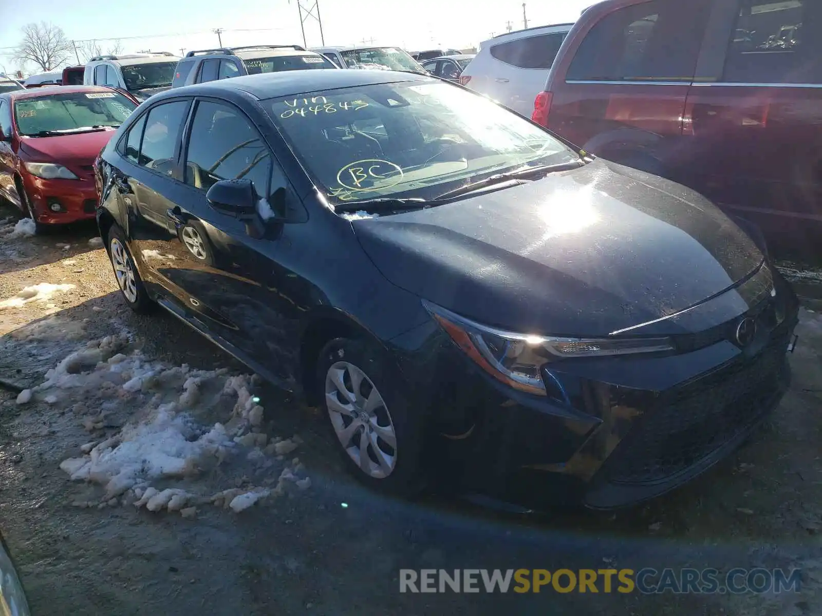 1 Photograph of a damaged car JTDEPRAE6LJ044843 TOYOTA COROLLA 2020