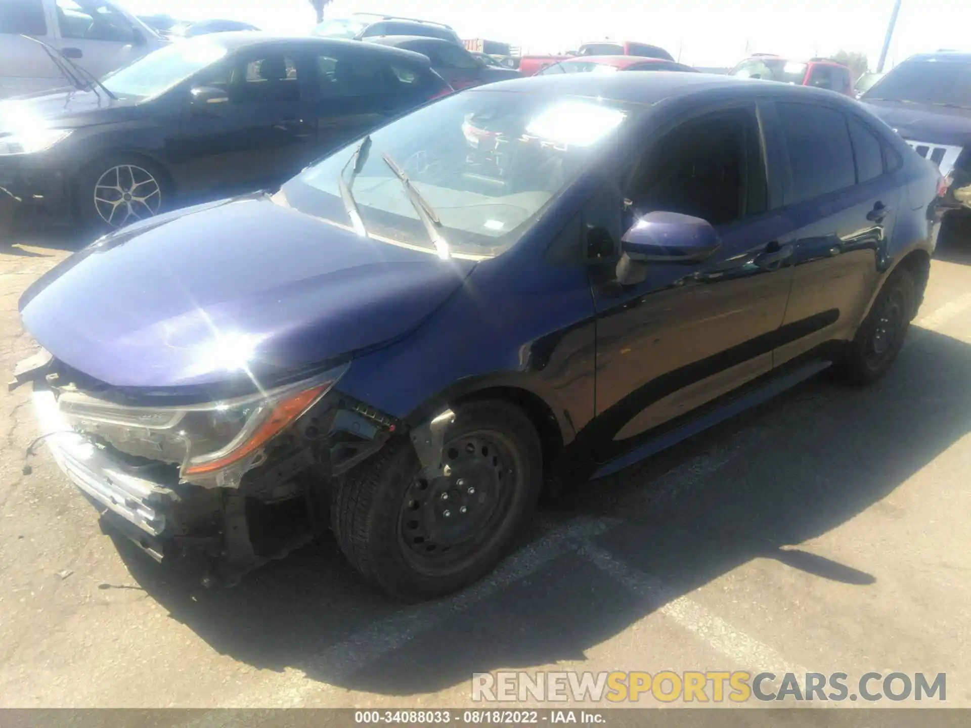 2 Photograph of a damaged car JTDEPRAE6LJ045054 TOYOTA COROLLA 2020