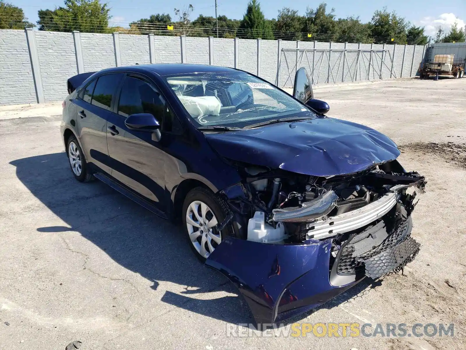 1 Photograph of a damaged car JTDEPRAE6LJ045152 TOYOTA COROLLA 2020