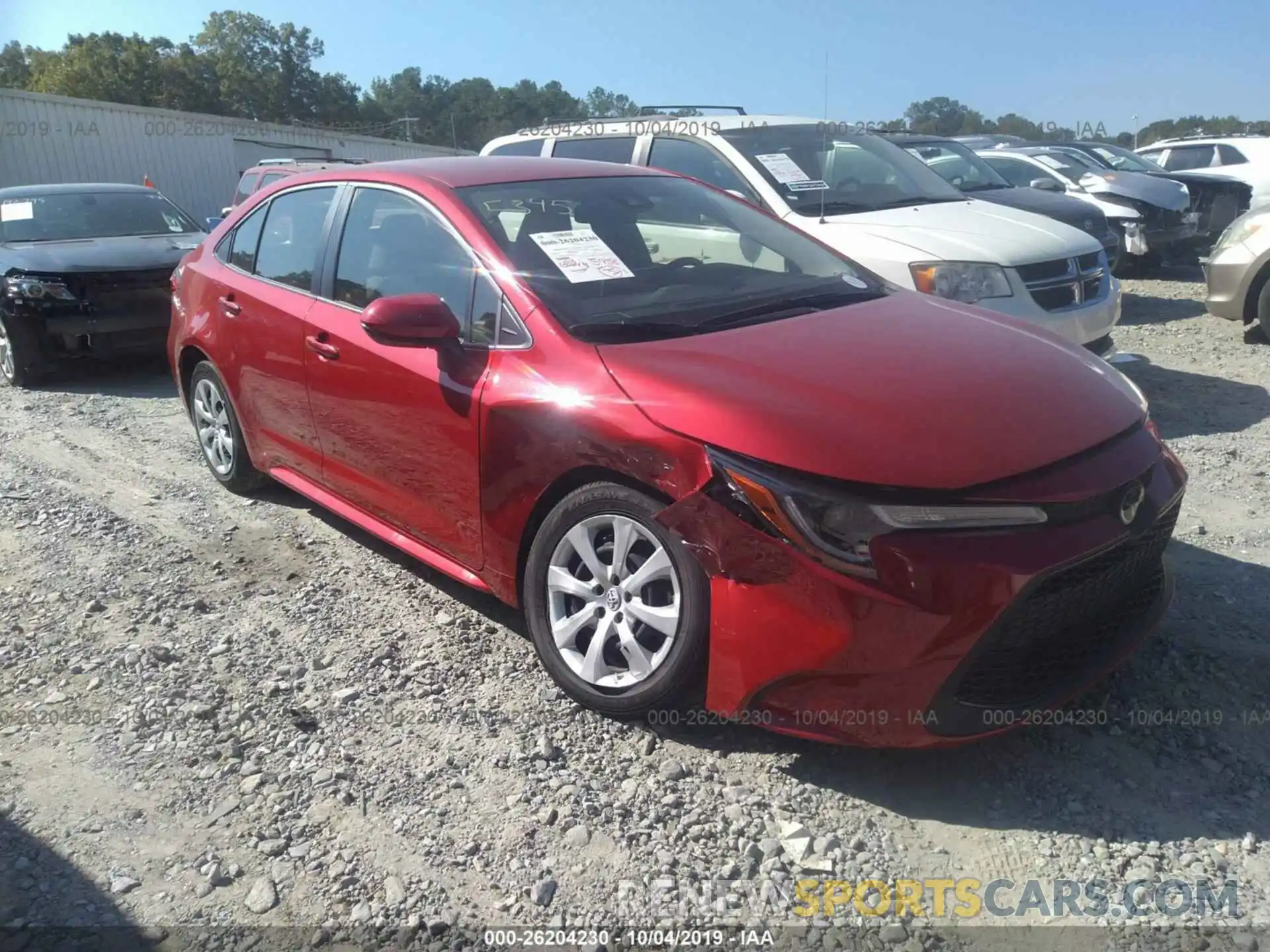 1 Photograph of a damaged car JTDEPRAE6LJ045345 TOYOTA COROLLA 2020