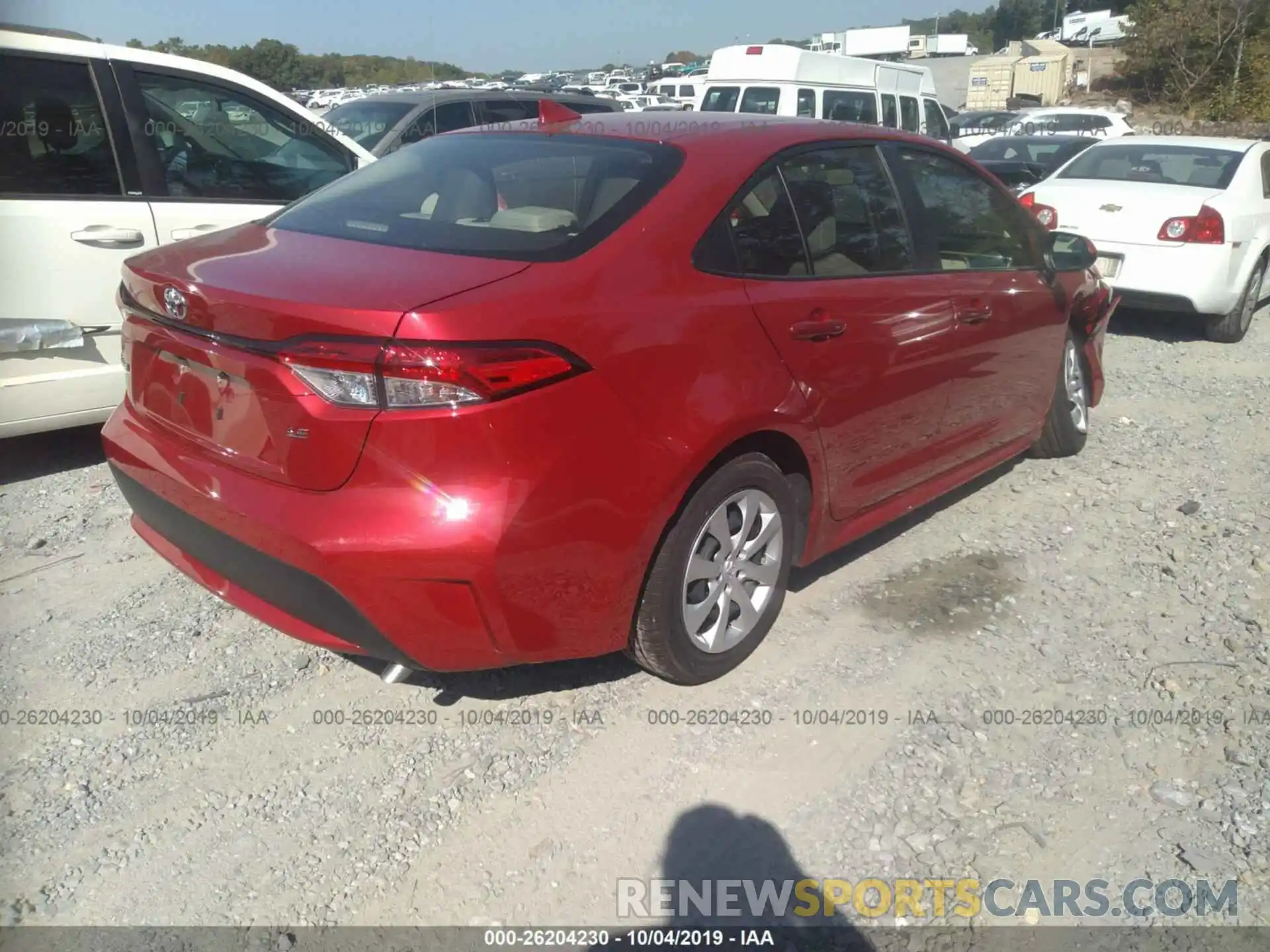 4 Photograph of a damaged car JTDEPRAE6LJ045345 TOYOTA COROLLA 2020