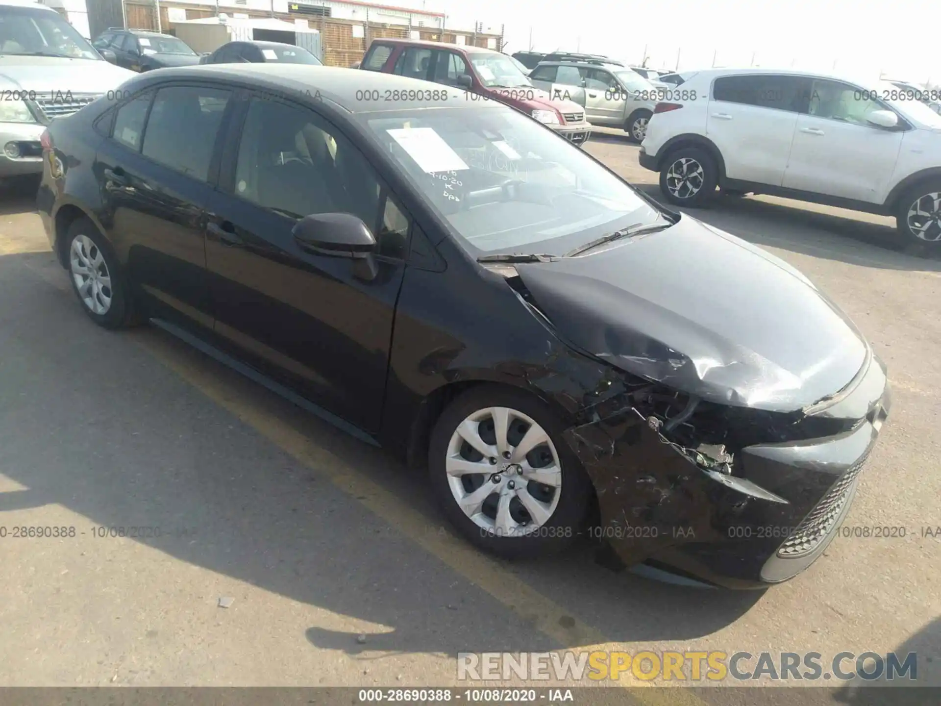 1 Photograph of a damaged car JTDEPRAE6LJ045460 TOYOTA COROLLA 2020