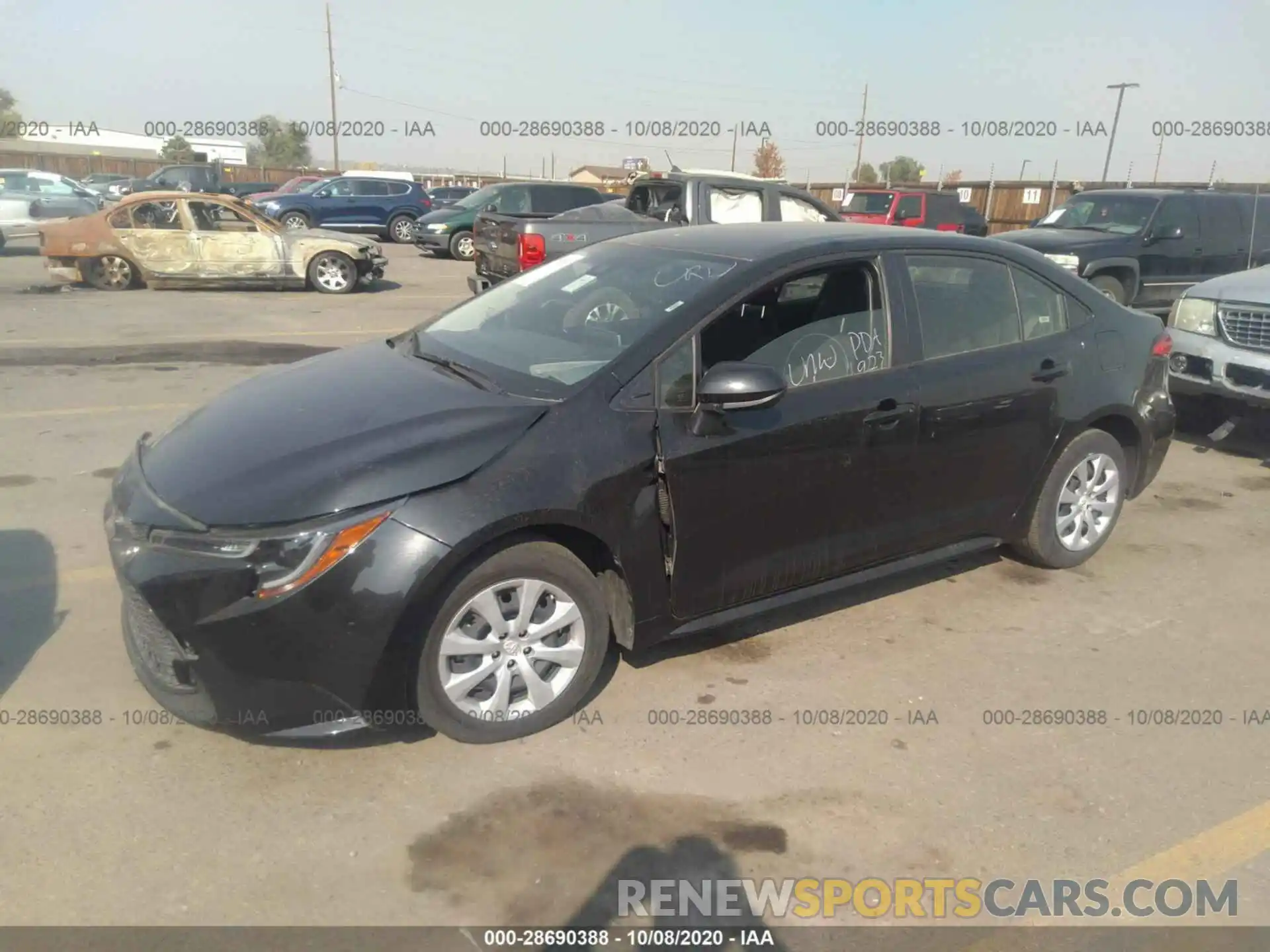 2 Photograph of a damaged car JTDEPRAE6LJ045460 TOYOTA COROLLA 2020