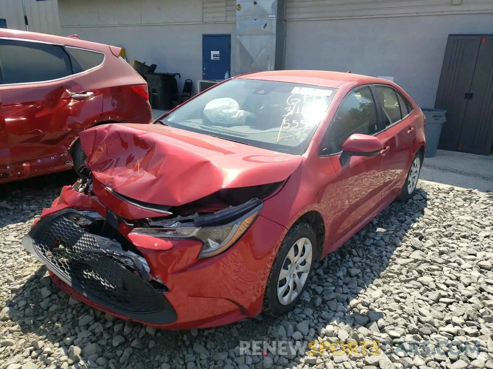 2 Photograph of a damaged car JTDEPRAE6LJ045555 TOYOTA COROLLA 2020