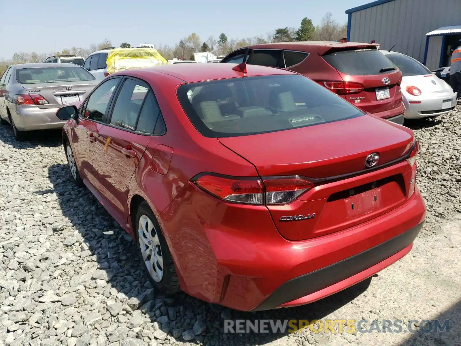 3 Photograph of a damaged car JTDEPRAE6LJ045555 TOYOTA COROLLA 2020