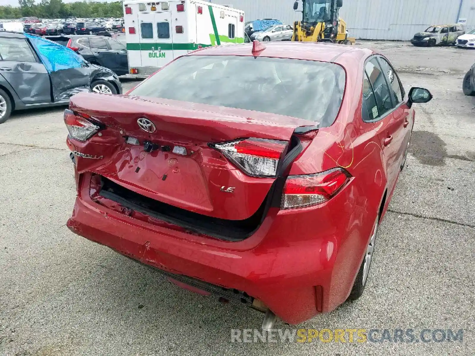 4 Photograph of a damaged car JTDEPRAE6LJ045670 TOYOTA COROLLA 2020