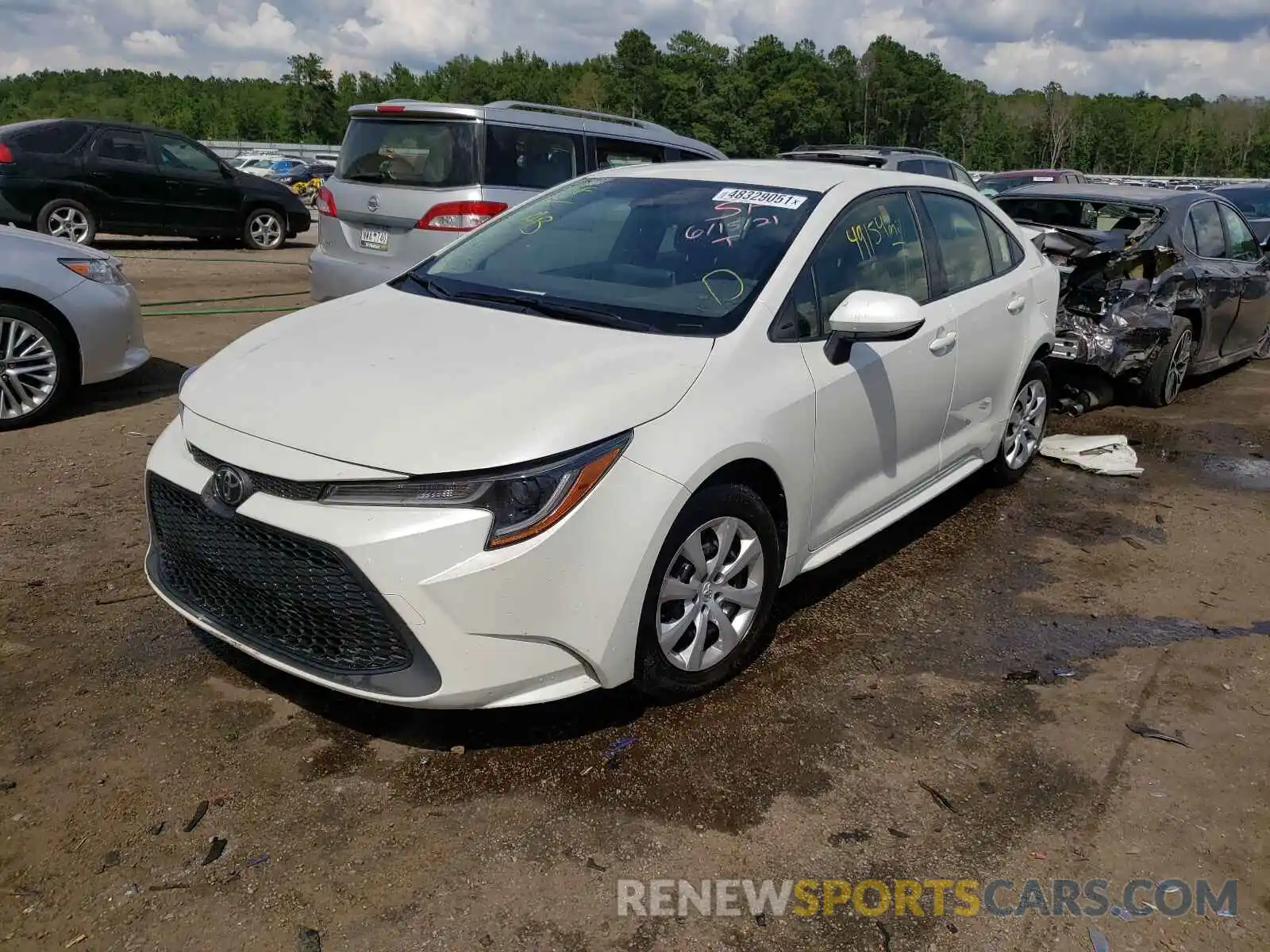 2 Photograph of a damaged car JTDEPRAE6LJ046169 TOYOTA COROLLA 2020