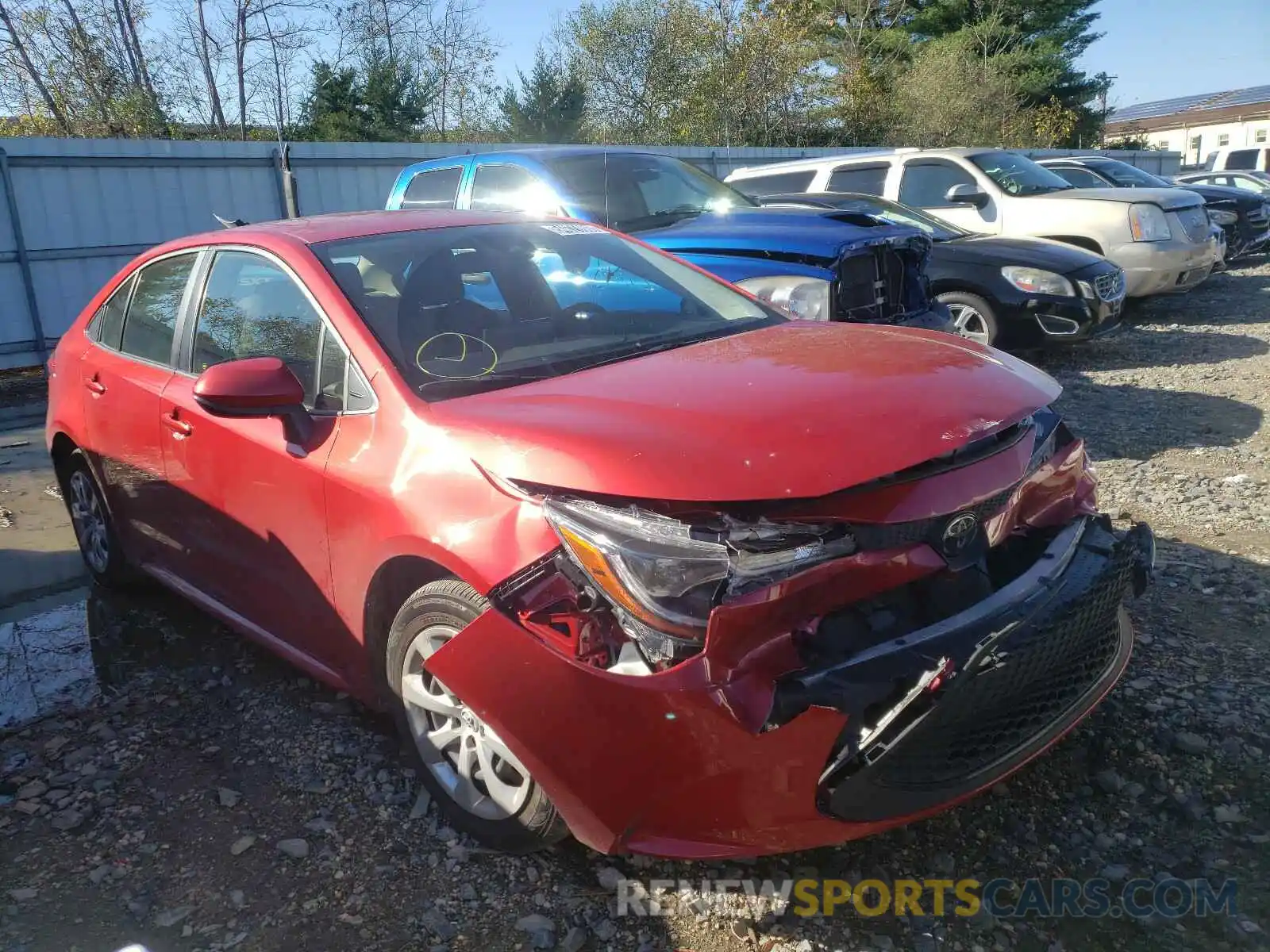 1 Photograph of a damaged car JTDEPRAE6LJ046334 TOYOTA COROLLA 2020