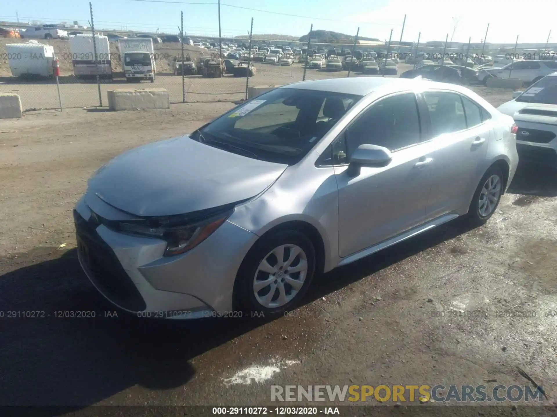 2 Photograph of a damaged car JTDEPRAE6LJ046429 TOYOTA COROLLA 2020