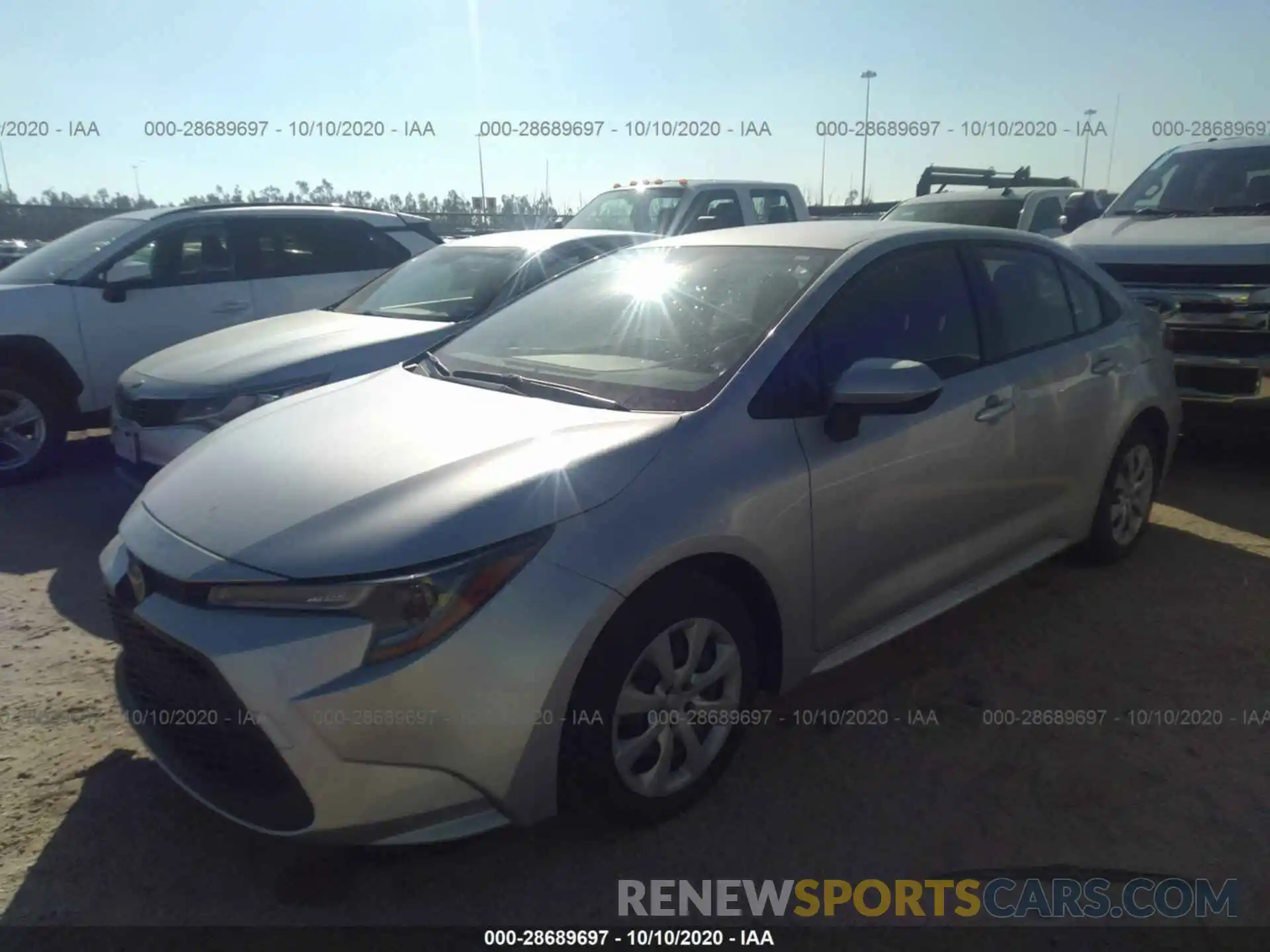 2 Photograph of a damaged car JTDEPRAE6LJ046446 TOYOTA COROLLA 2020