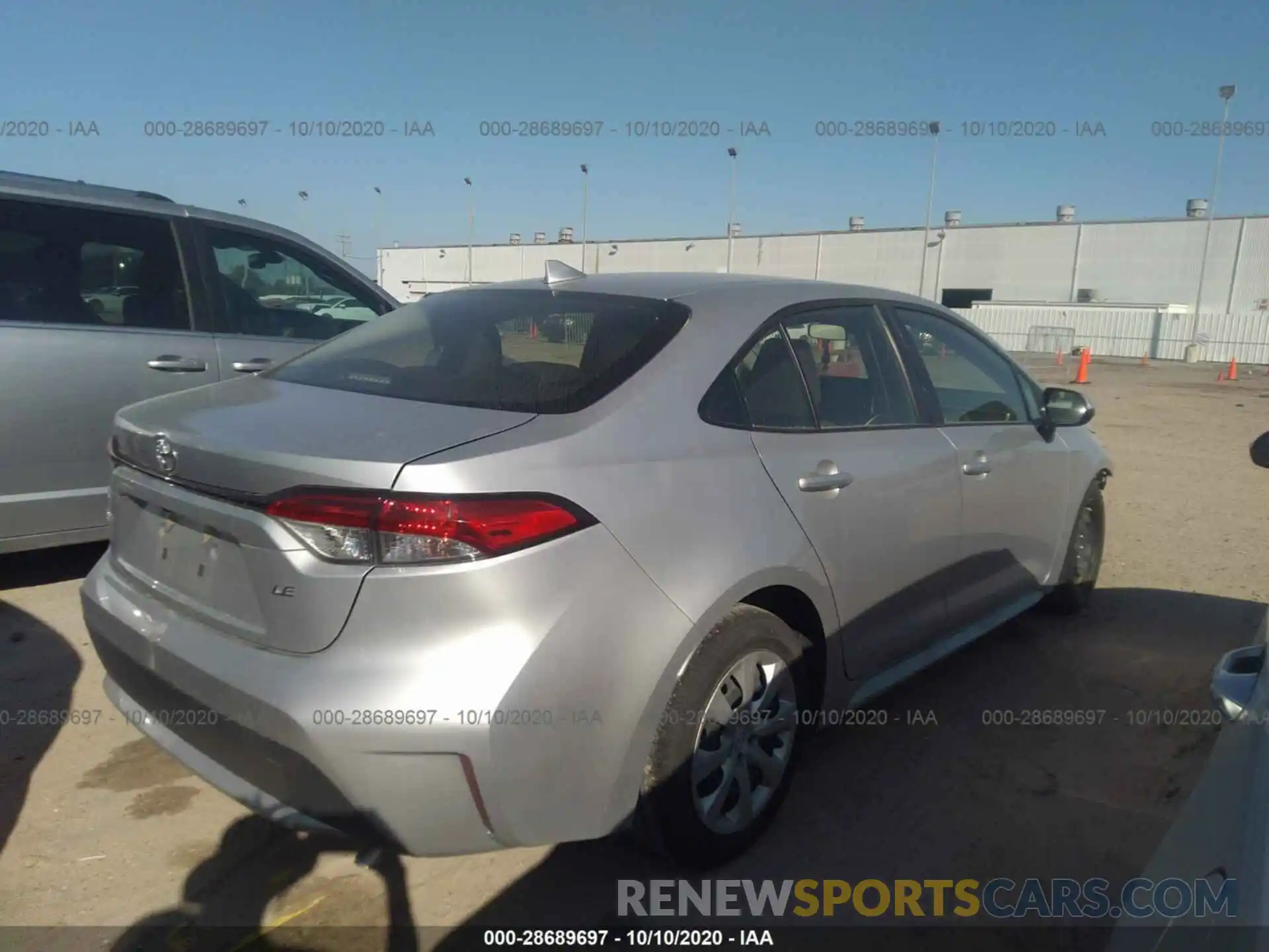 4 Photograph of a damaged car JTDEPRAE6LJ046446 TOYOTA COROLLA 2020