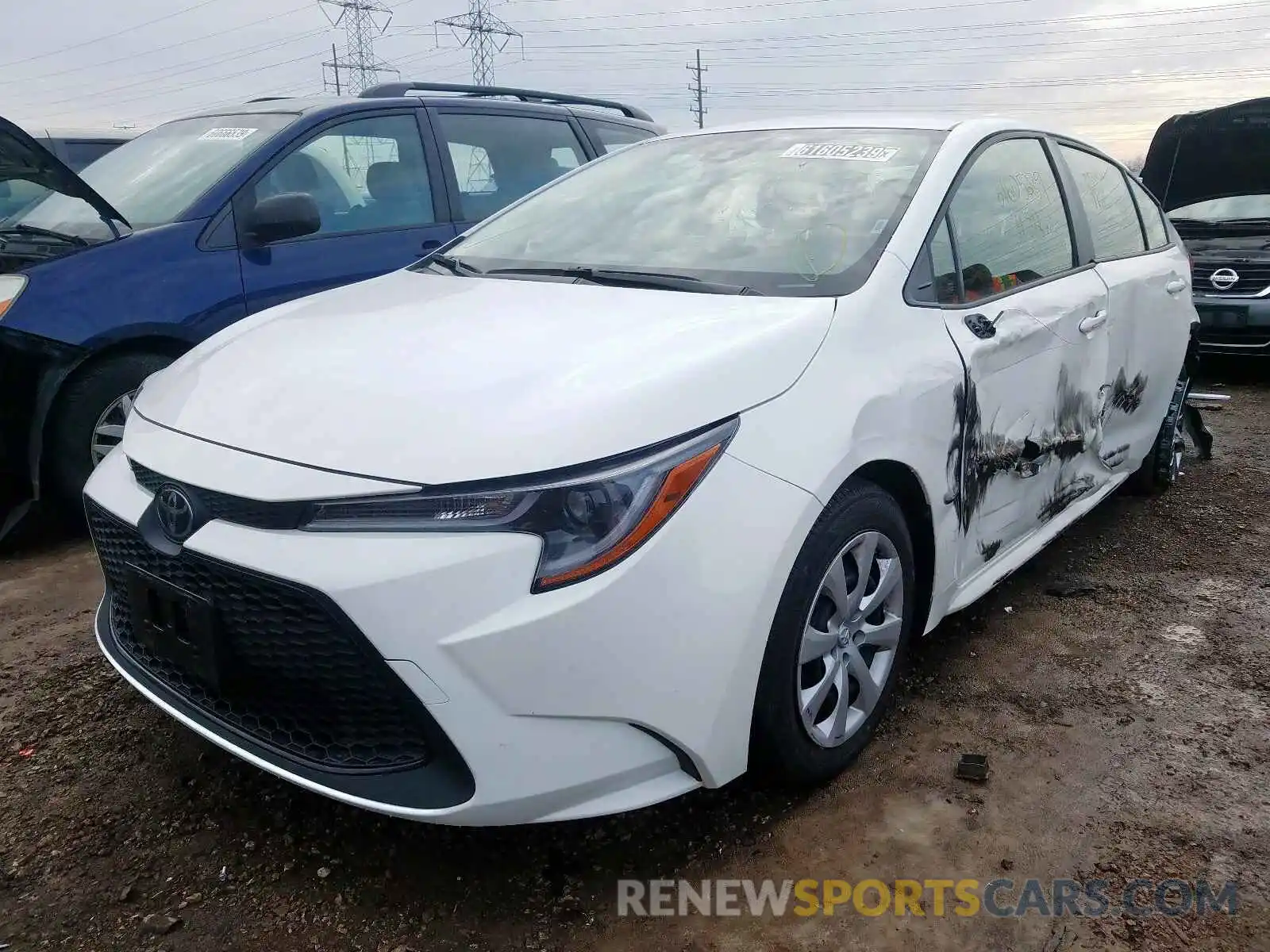 2 Photograph of a damaged car JTDEPRAE6LJ046477 TOYOTA COROLLA 2020