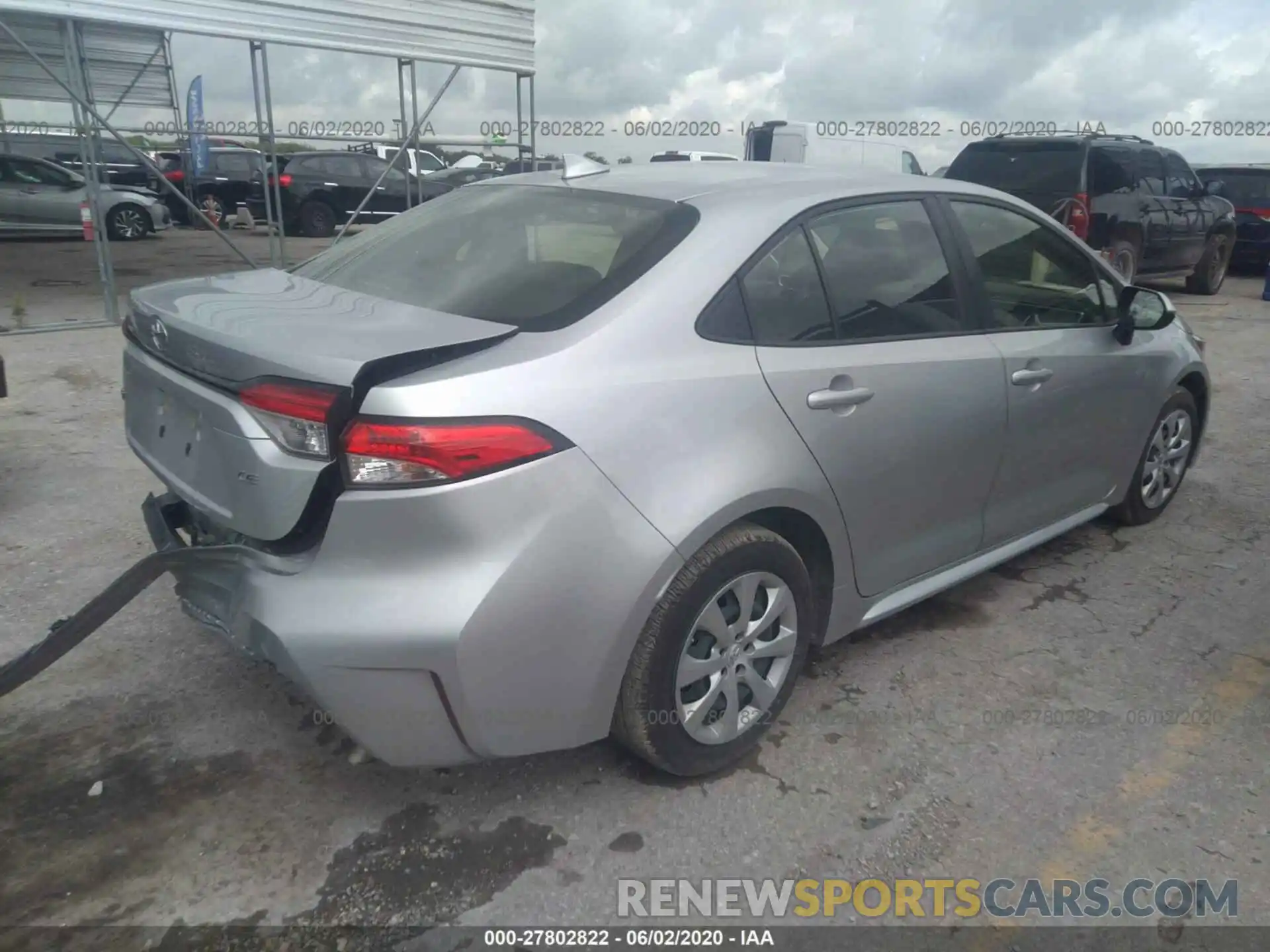 4 Photograph of a damaged car JTDEPRAE6LJ046768 TOYOTA COROLLA 2020