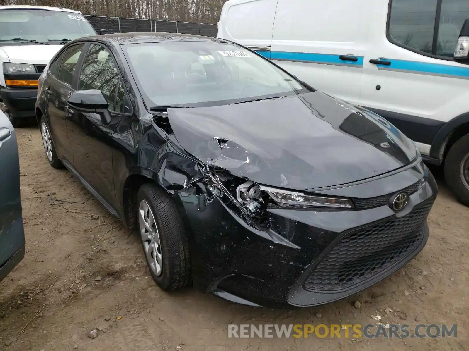 1 Photograph of a damaged car JTDEPRAE6LJ046821 TOYOTA COROLLA 2020