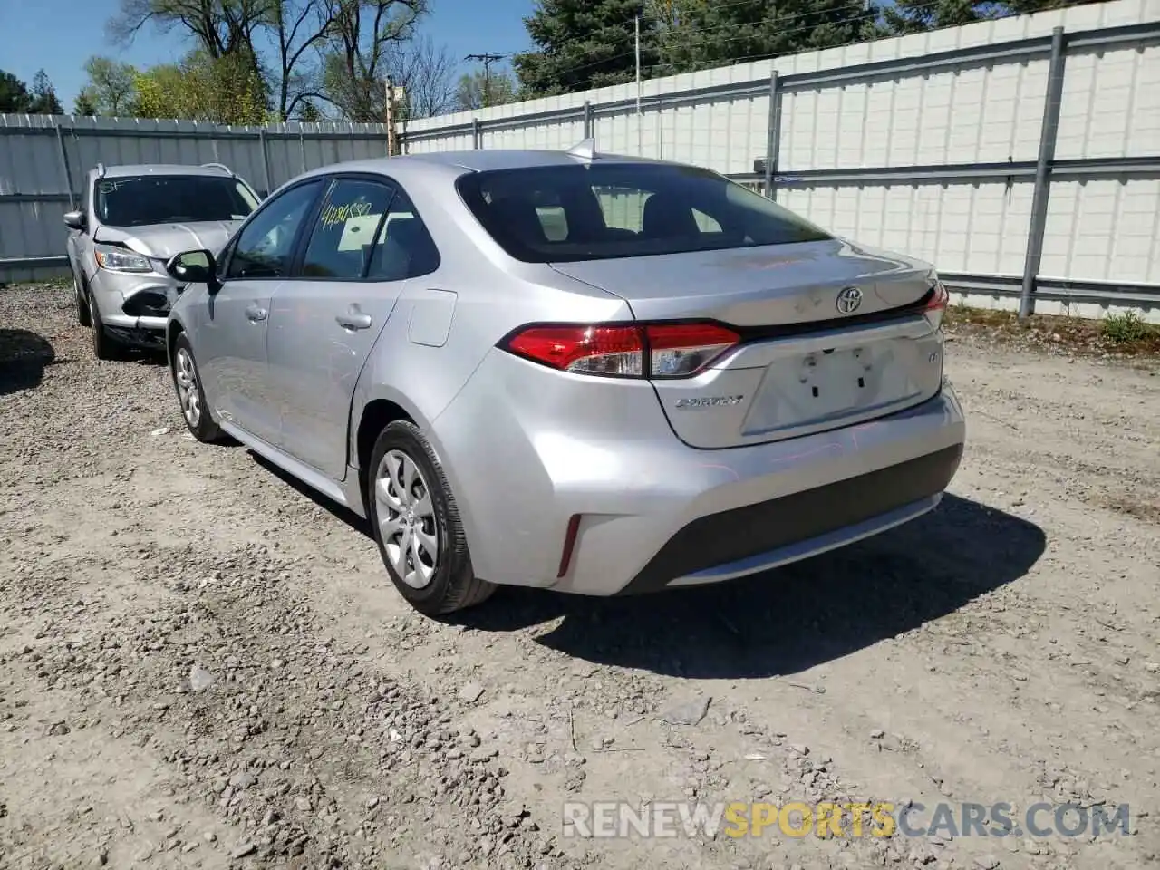 3 Photograph of a damaged car JTDEPRAE6LJ047144 TOYOTA COROLLA 2020