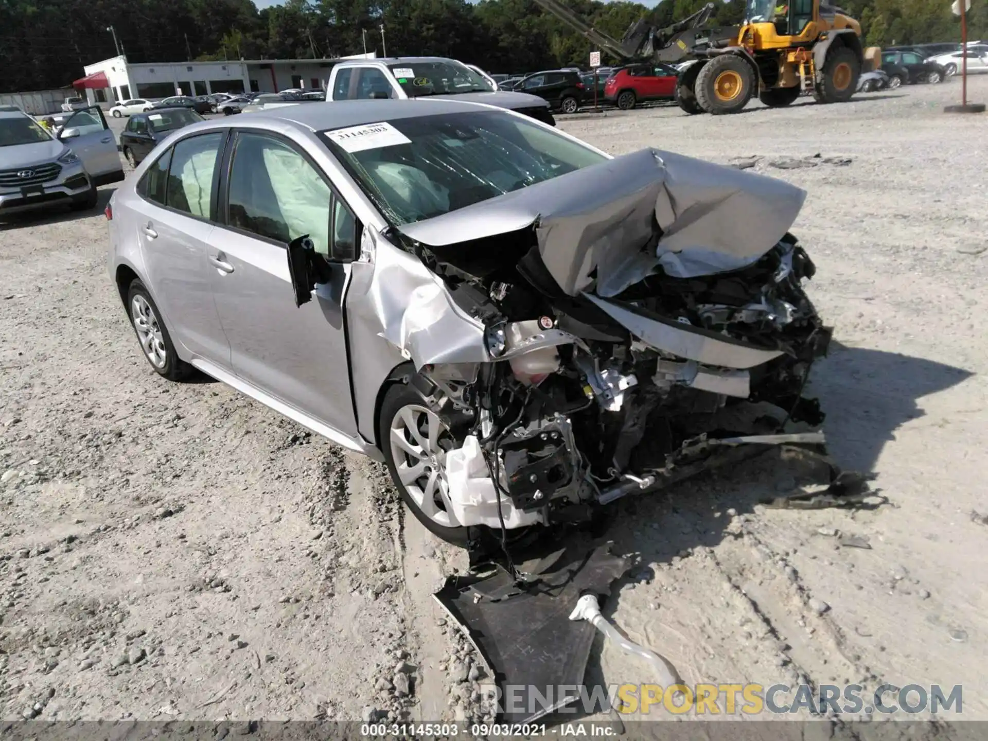 1 Photograph of a damaged car JTDEPRAE6LJ047368 TOYOTA COROLLA 2020