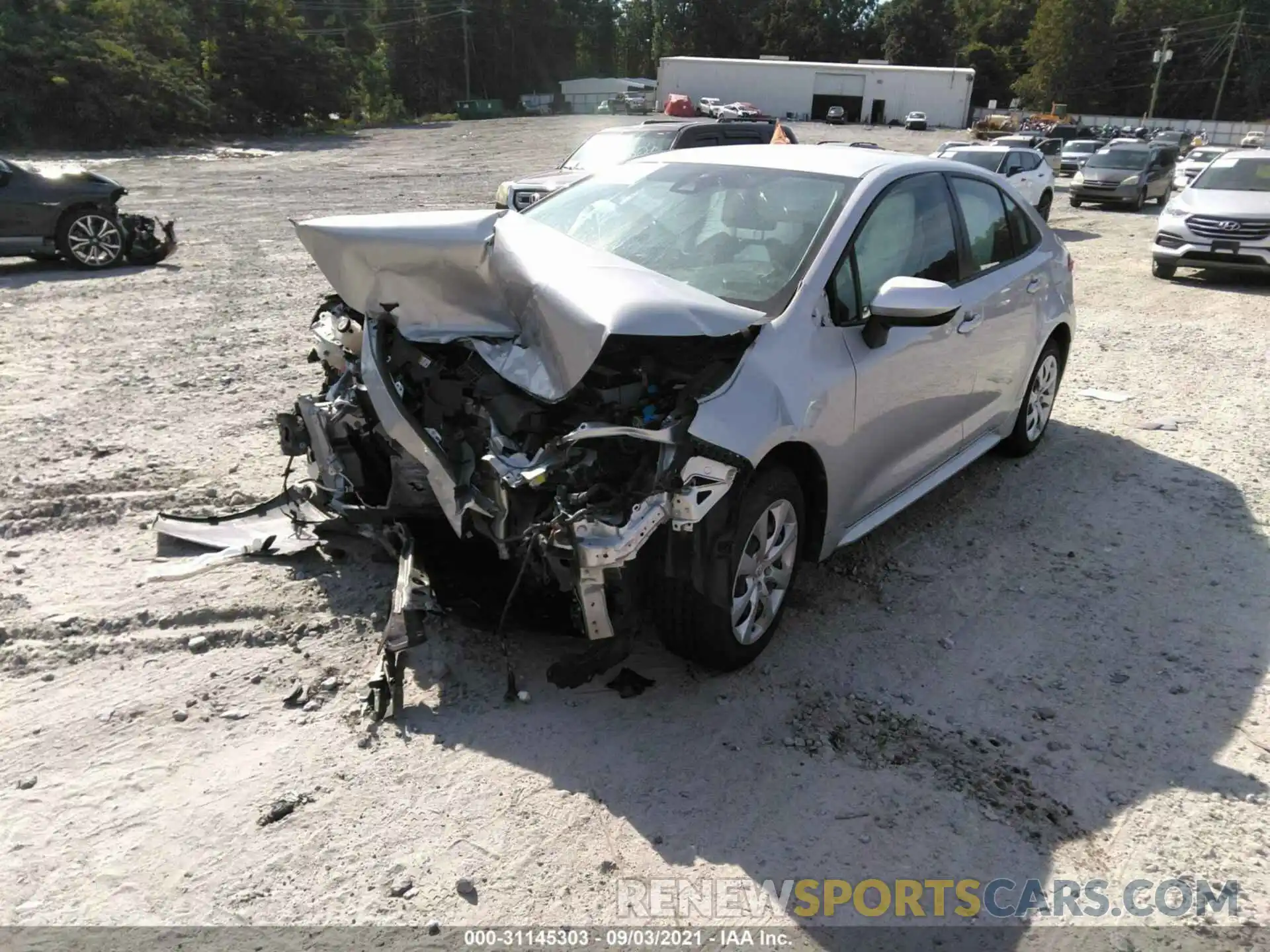 2 Photograph of a damaged car JTDEPRAE6LJ047368 TOYOTA COROLLA 2020