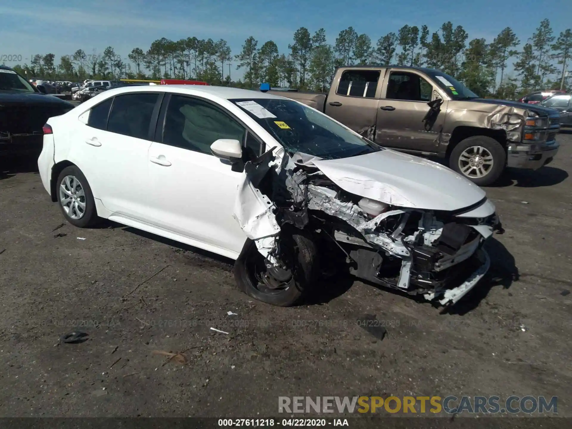 1 Photograph of a damaged car JTDEPRAE6LJ047628 TOYOTA COROLLA 2020