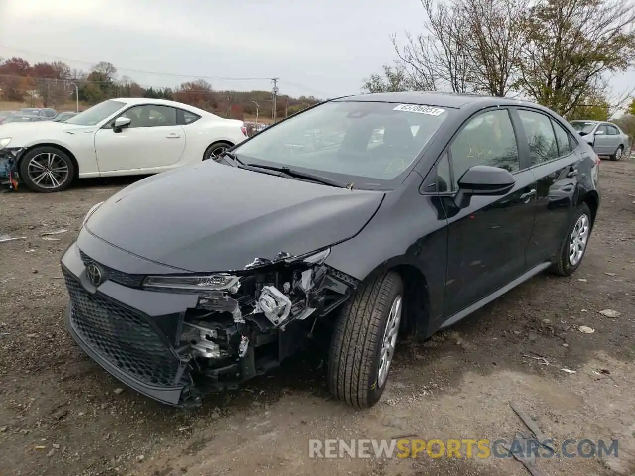 2 Photograph of a damaged car JTDEPRAE6LJ047807 TOYOTA COROLLA 2020