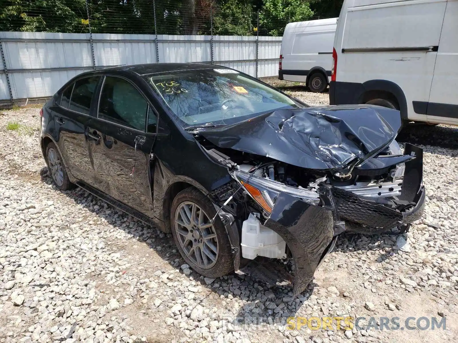 1 Photograph of a damaged car JTDEPRAE6LJ048827 TOYOTA COROLLA 2020