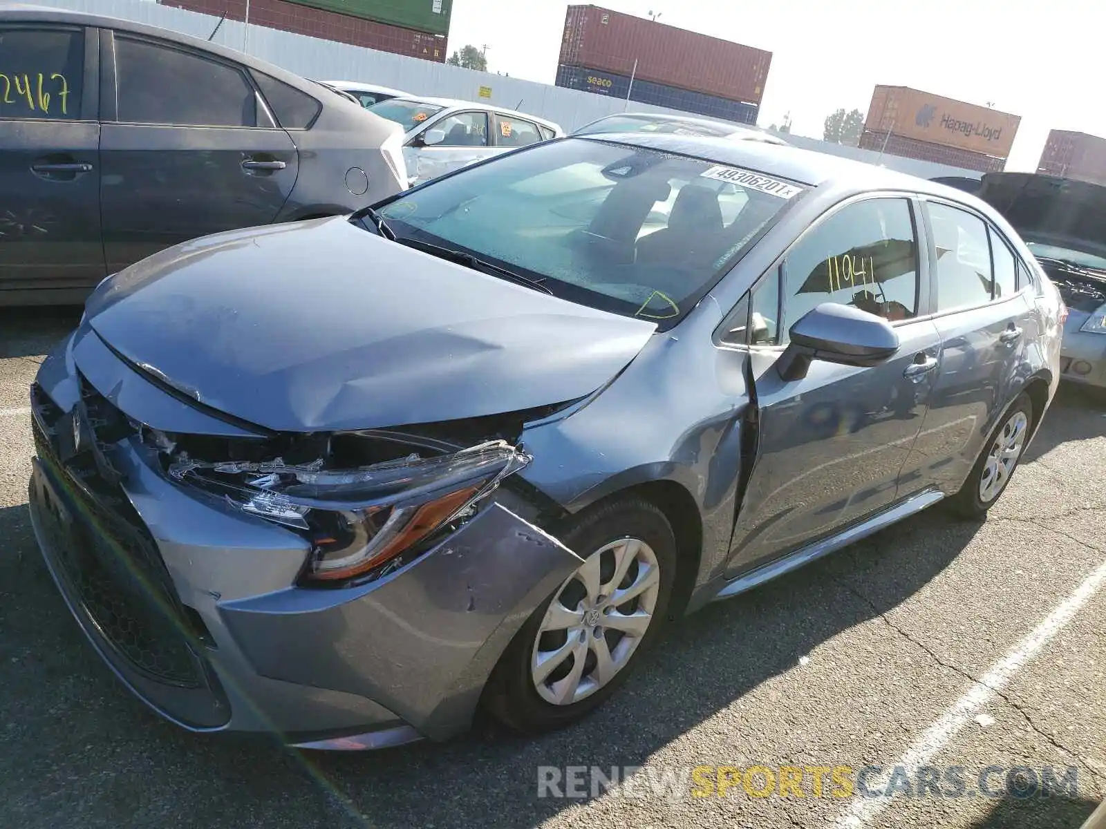 2 Photograph of a damaged car JTDEPRAE6LJ049301 TOYOTA COROLLA 2020