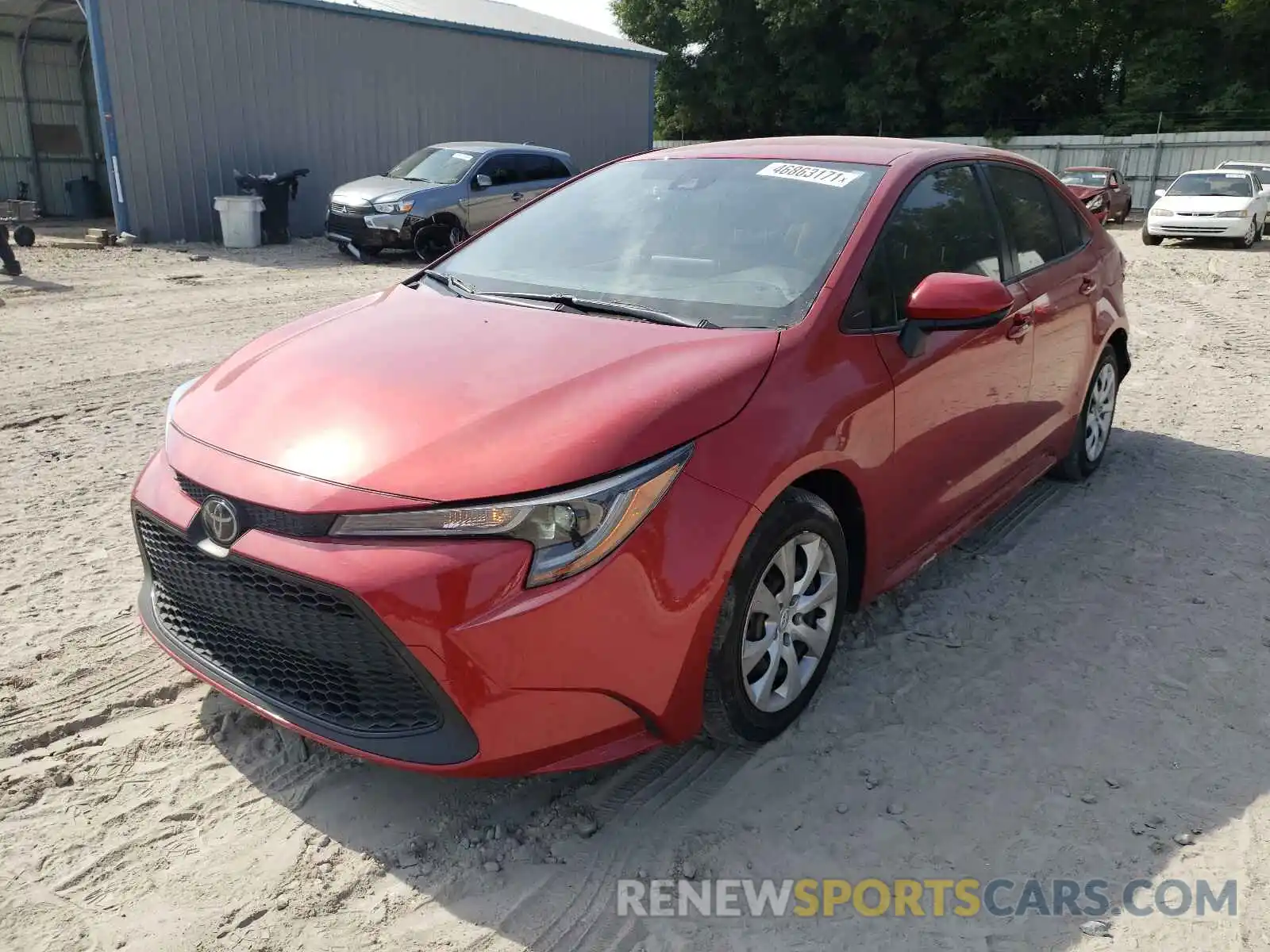 2 Photograph of a damaged car JTDEPRAE6LJ051159 TOYOTA COROLLA 2020