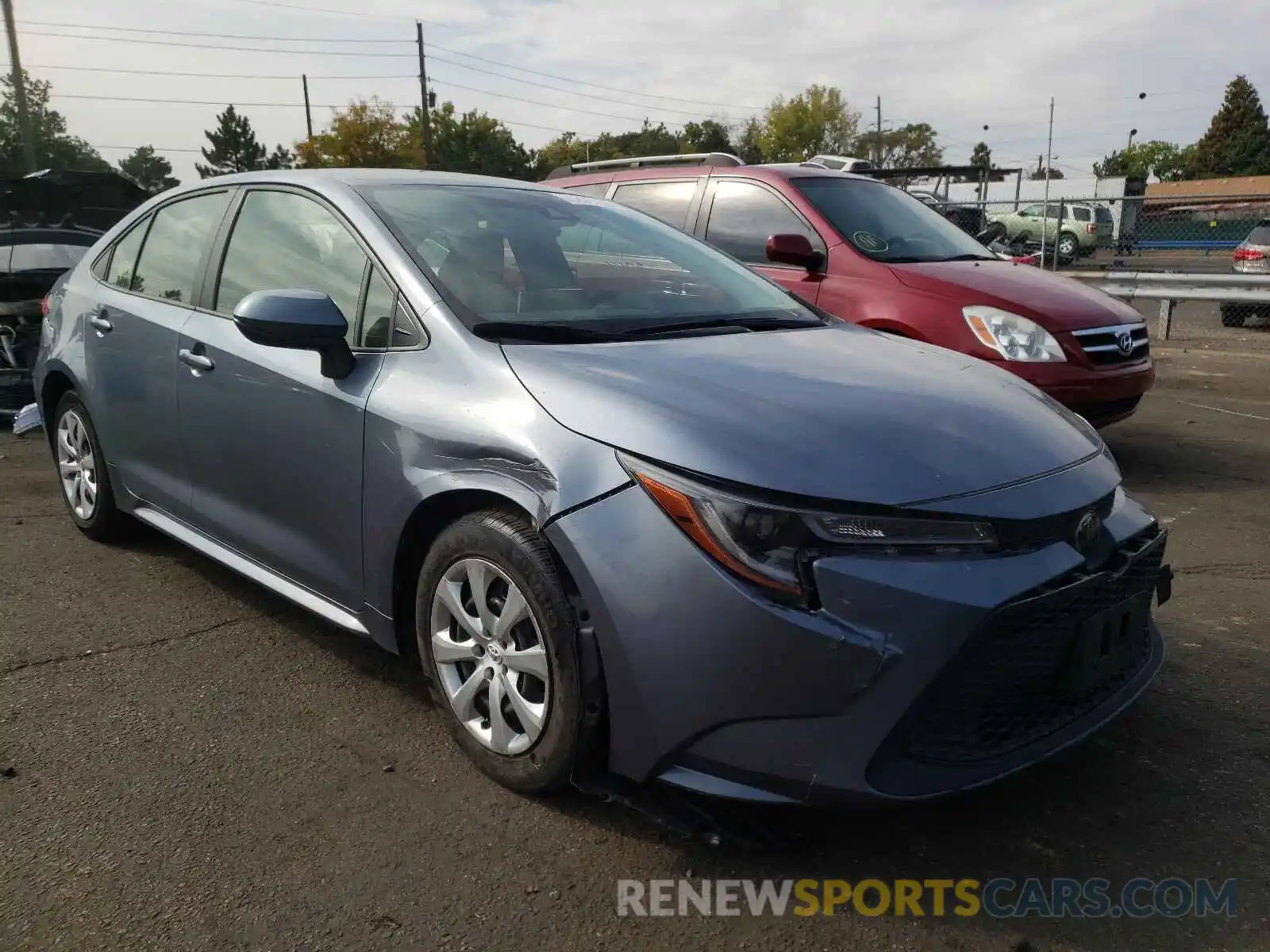 1 Photograph of a damaged car JTDEPRAE6LJ051601 TOYOTA COROLLA 2020