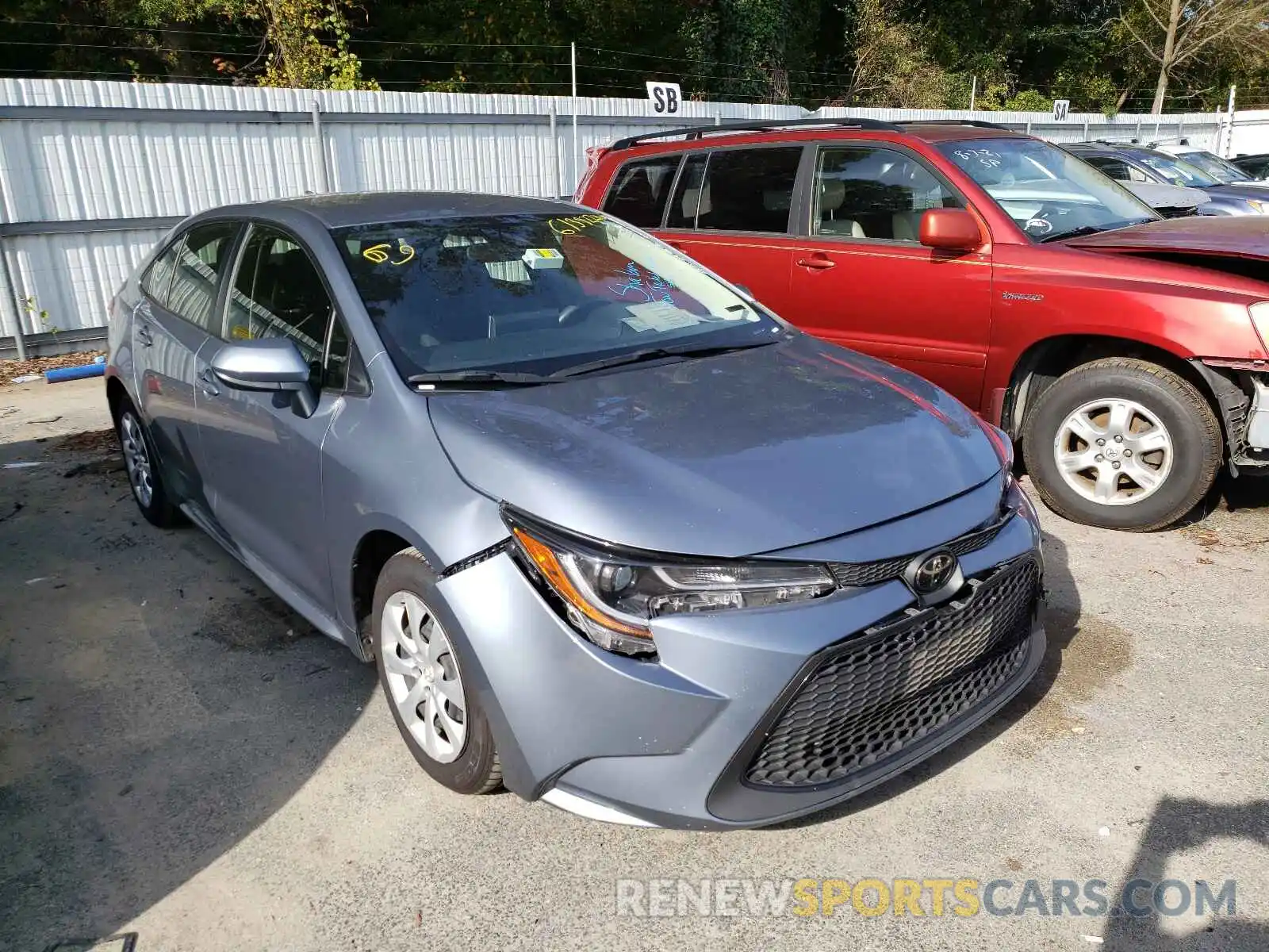 1 Photograph of a damaged car JTDEPRAE6LJ051811 TOYOTA COROLLA 2020