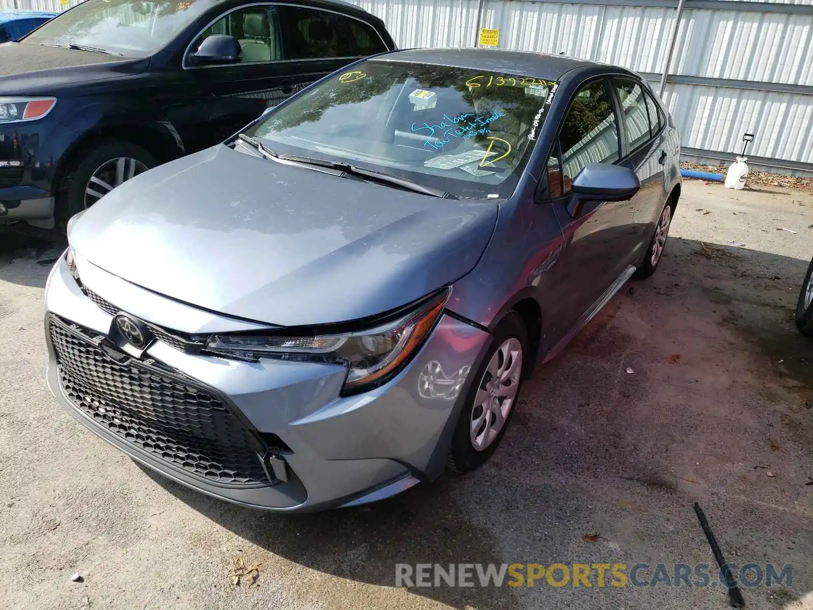 2 Photograph of a damaged car JTDEPRAE6LJ051811 TOYOTA COROLLA 2020