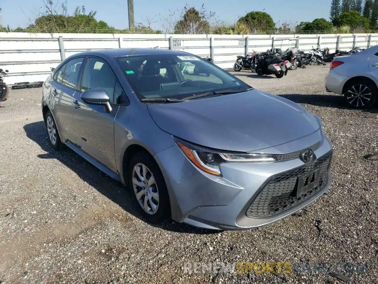 1 Photograph of a damaged car JTDEPRAE6LJ051971 TOYOTA COROLLA 2020