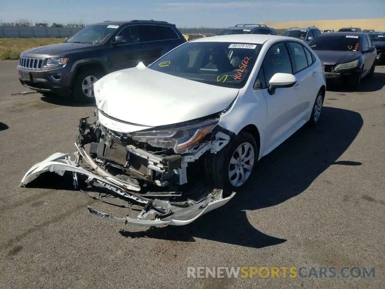 2 Photograph of a damaged car JTDEPRAE6LJ052196 TOYOTA COROLLA 2020