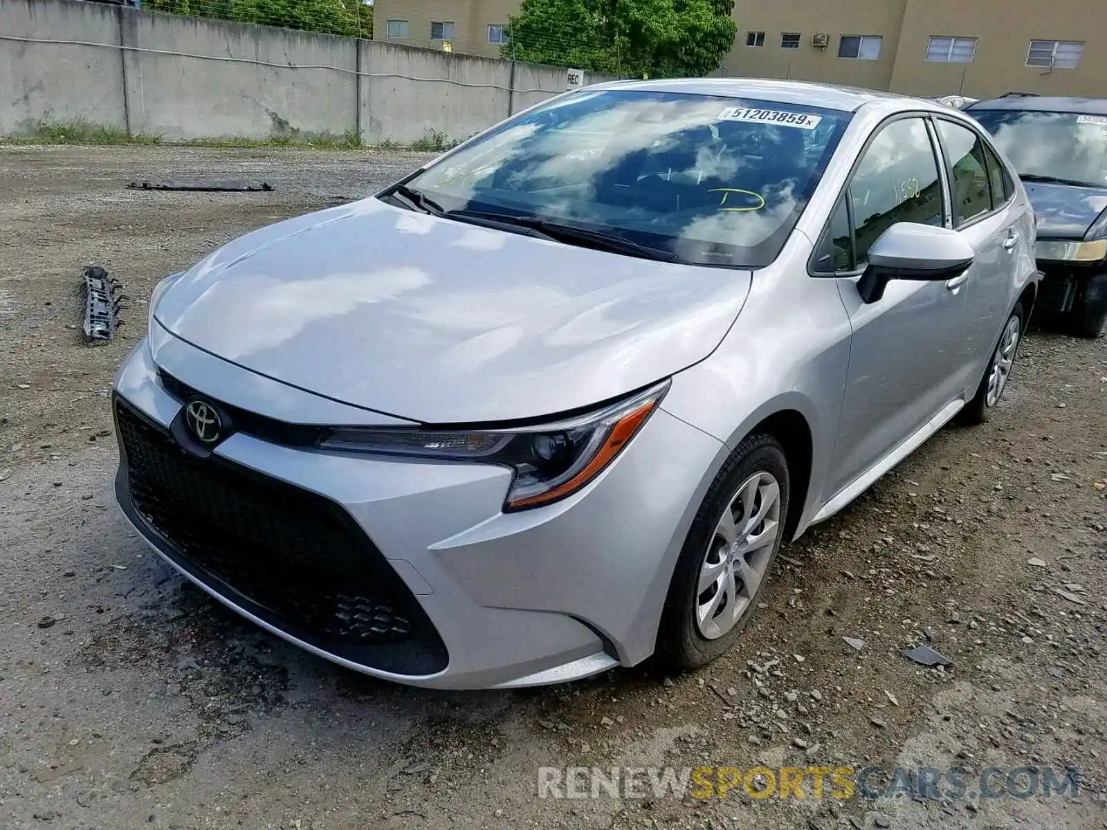 2 Photograph of a damaged car JTDEPRAE6LJ052389 TOYOTA COROLLA 2020