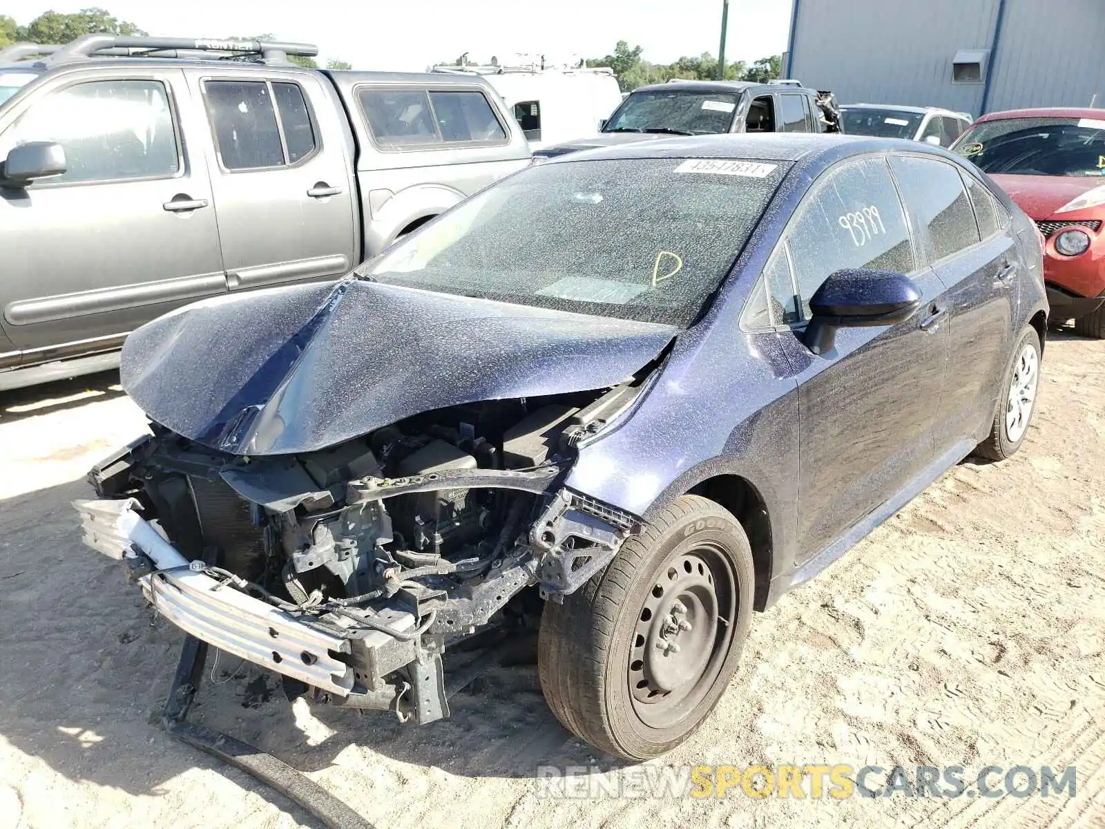 2 Photograph of a damaged car JTDEPRAE6LJ052439 TOYOTA COROLLA 2020