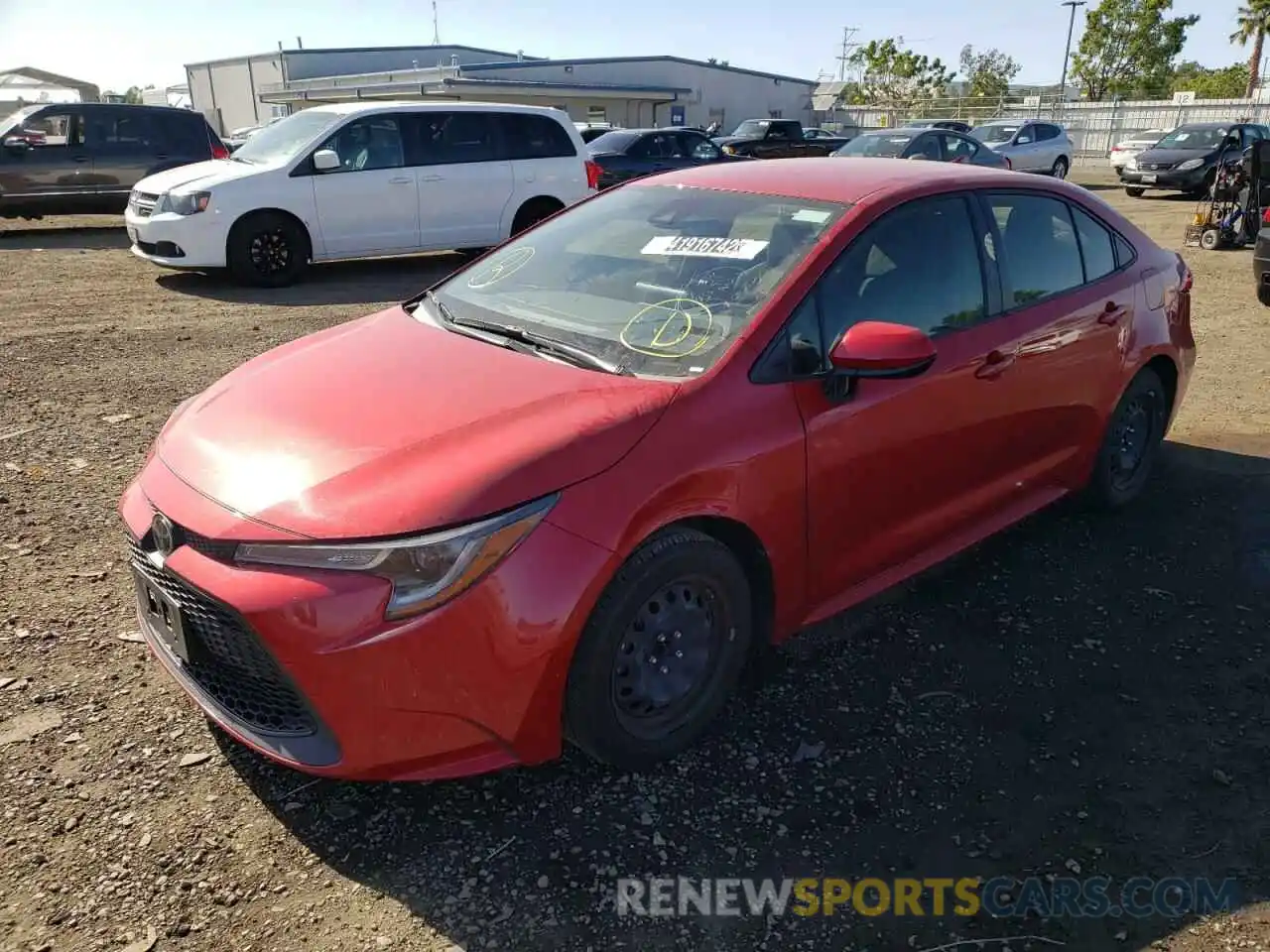 2 Photograph of a damaged car JTDEPRAE6LJ052537 TOYOTA COROLLA 2020