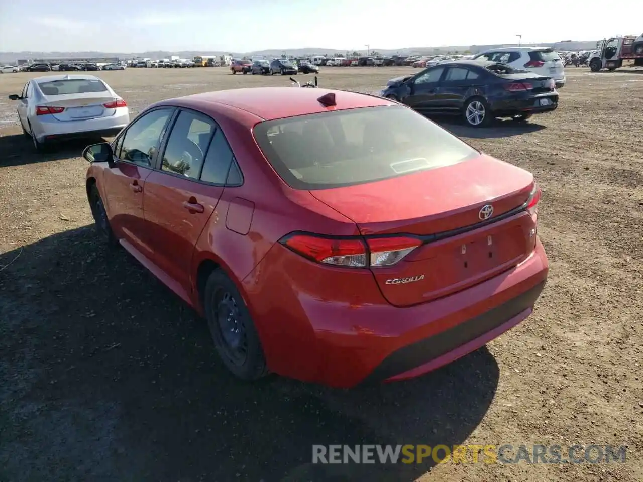 3 Photograph of a damaged car JTDEPRAE6LJ052537 TOYOTA COROLLA 2020