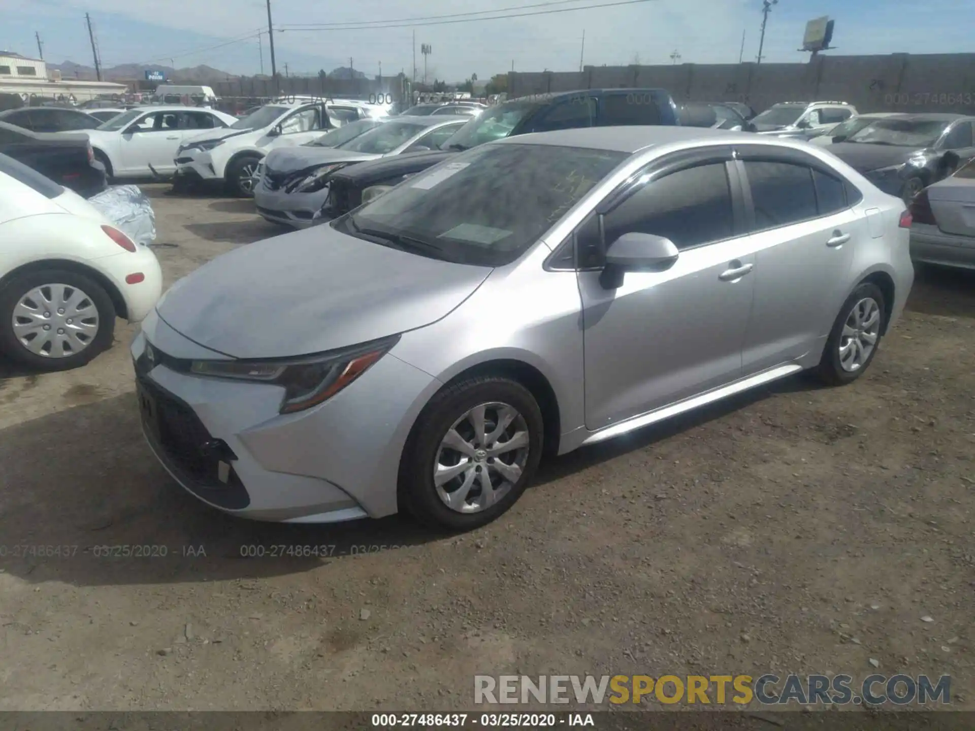 2 Photograph of a damaged car JTDEPRAE6LJ052778 TOYOTA COROLLA 2020