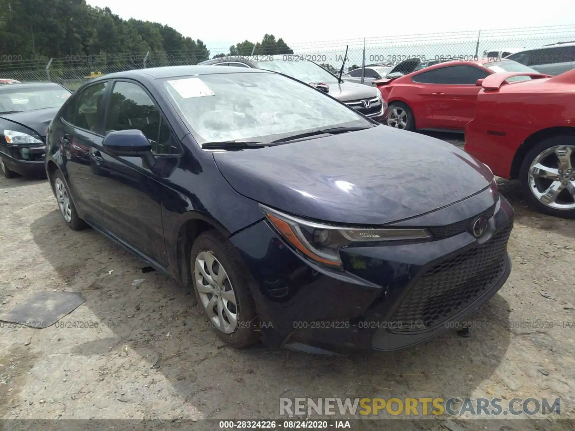 1 Photograph of a damaged car JTDEPRAE6LJ053672 TOYOTA COROLLA 2020