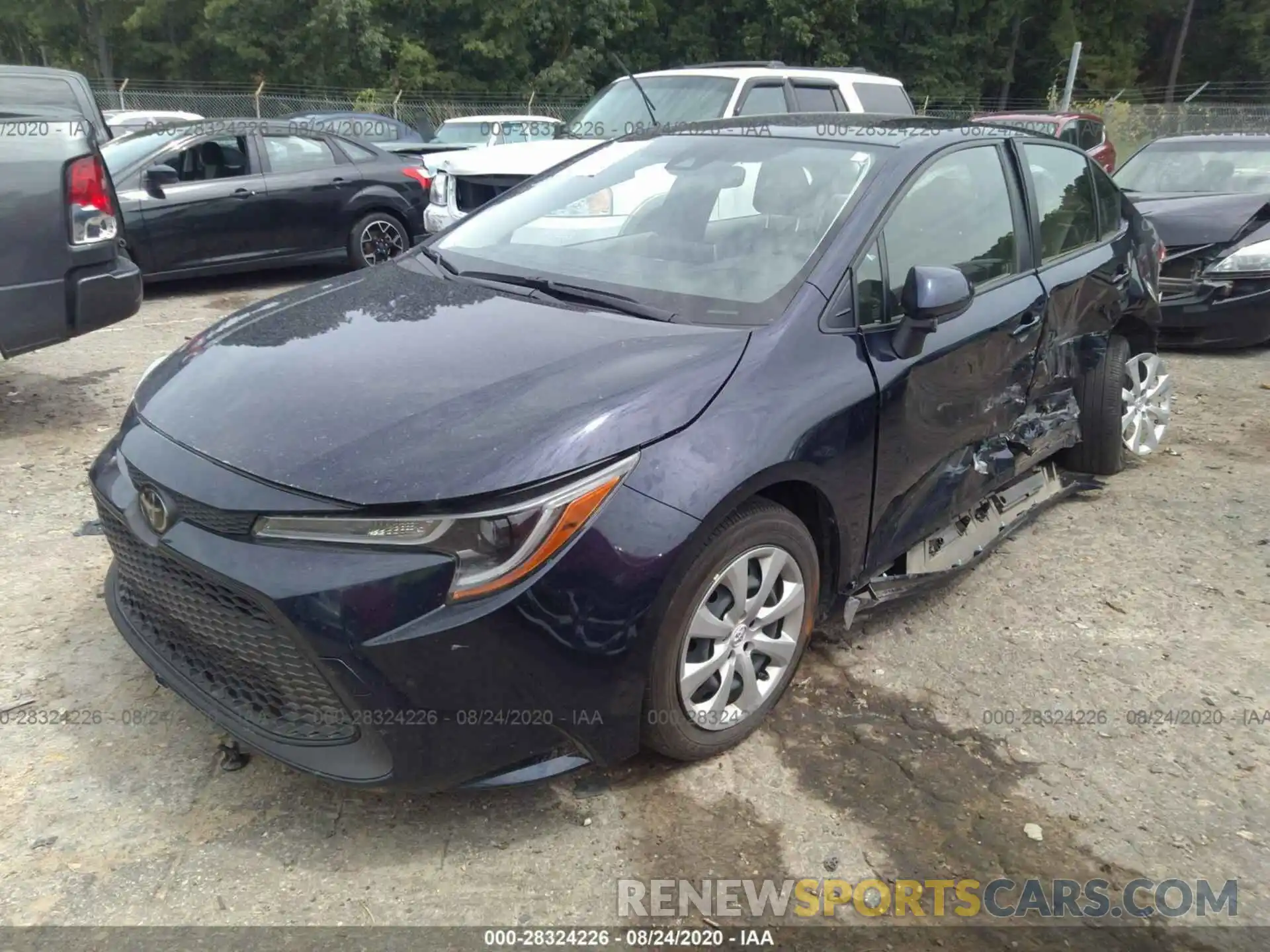 2 Photograph of a damaged car JTDEPRAE6LJ053672 TOYOTA COROLLA 2020